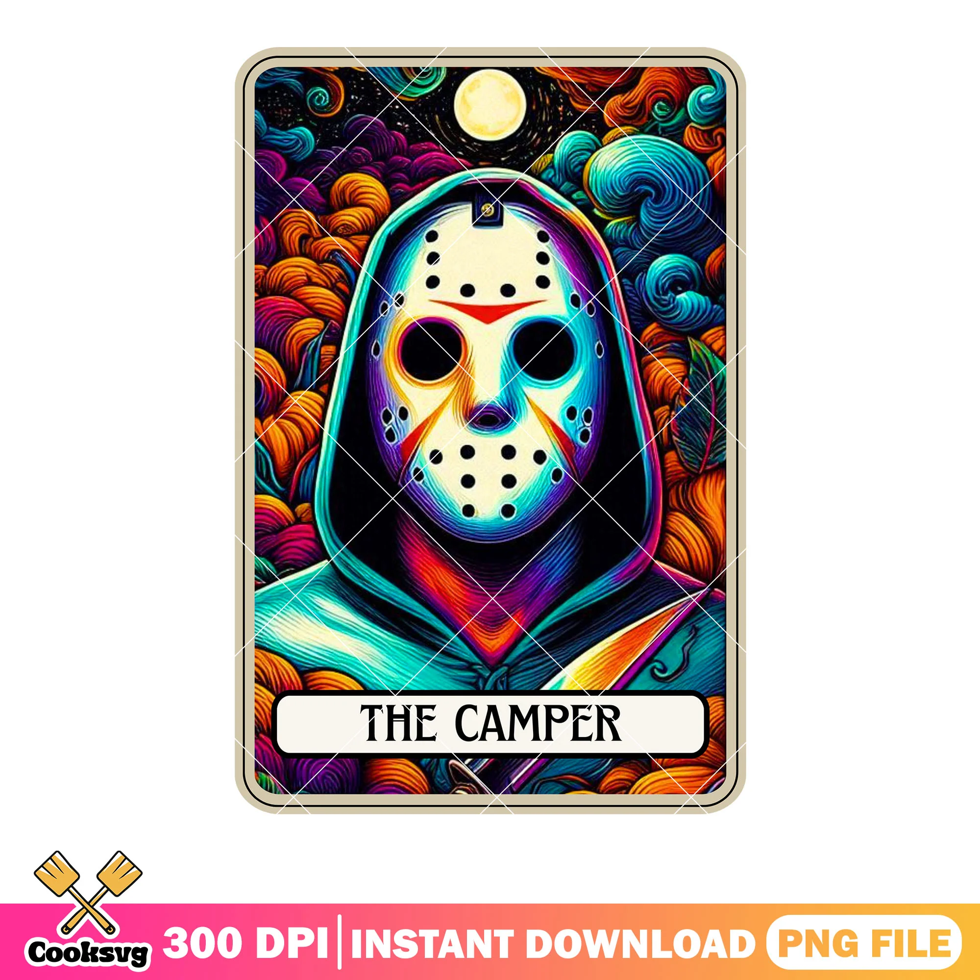 The mystical horror card png, Jason Voorhees png, Friday the 13th png