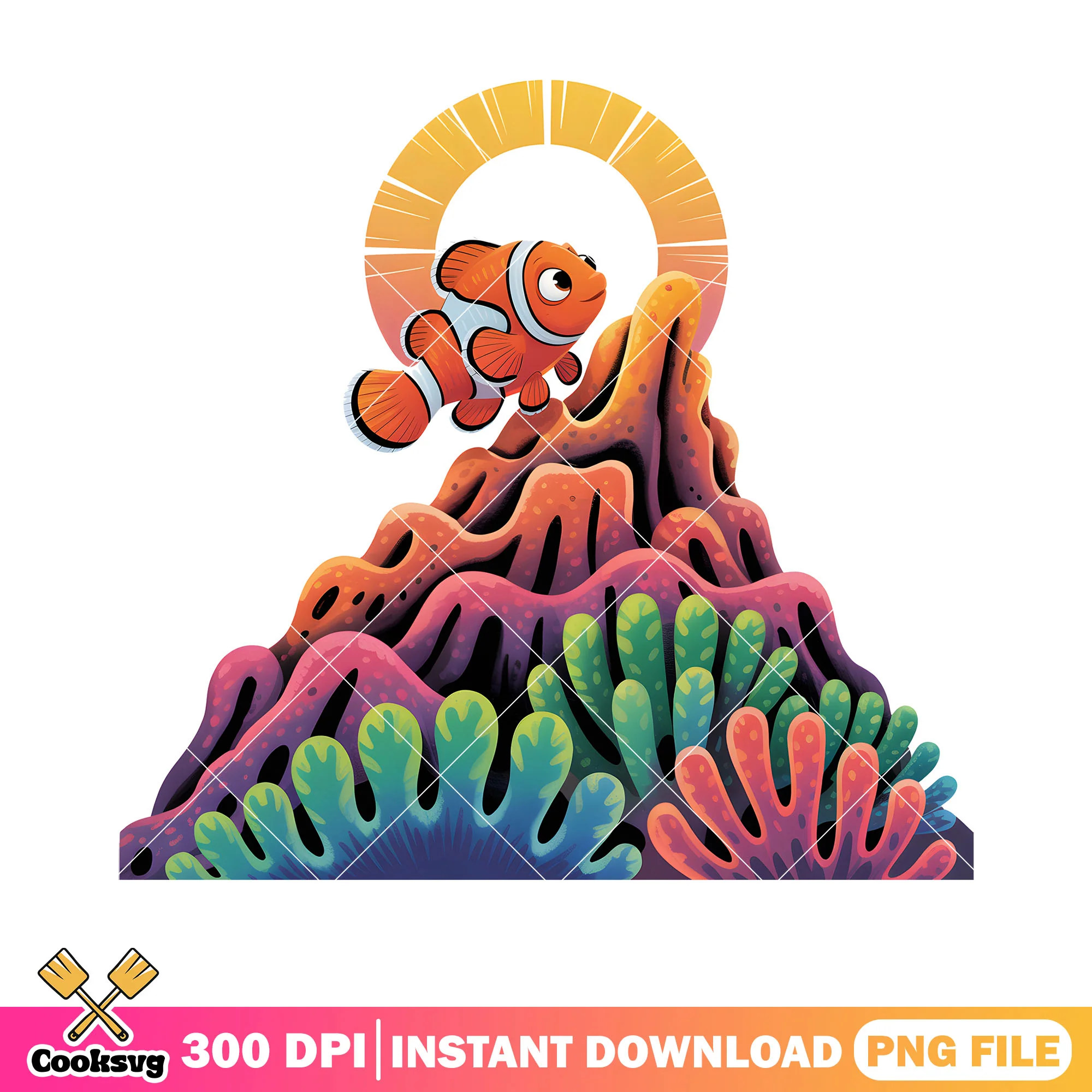 The nemo climbing mountain png, nemo fish png, disney poster png