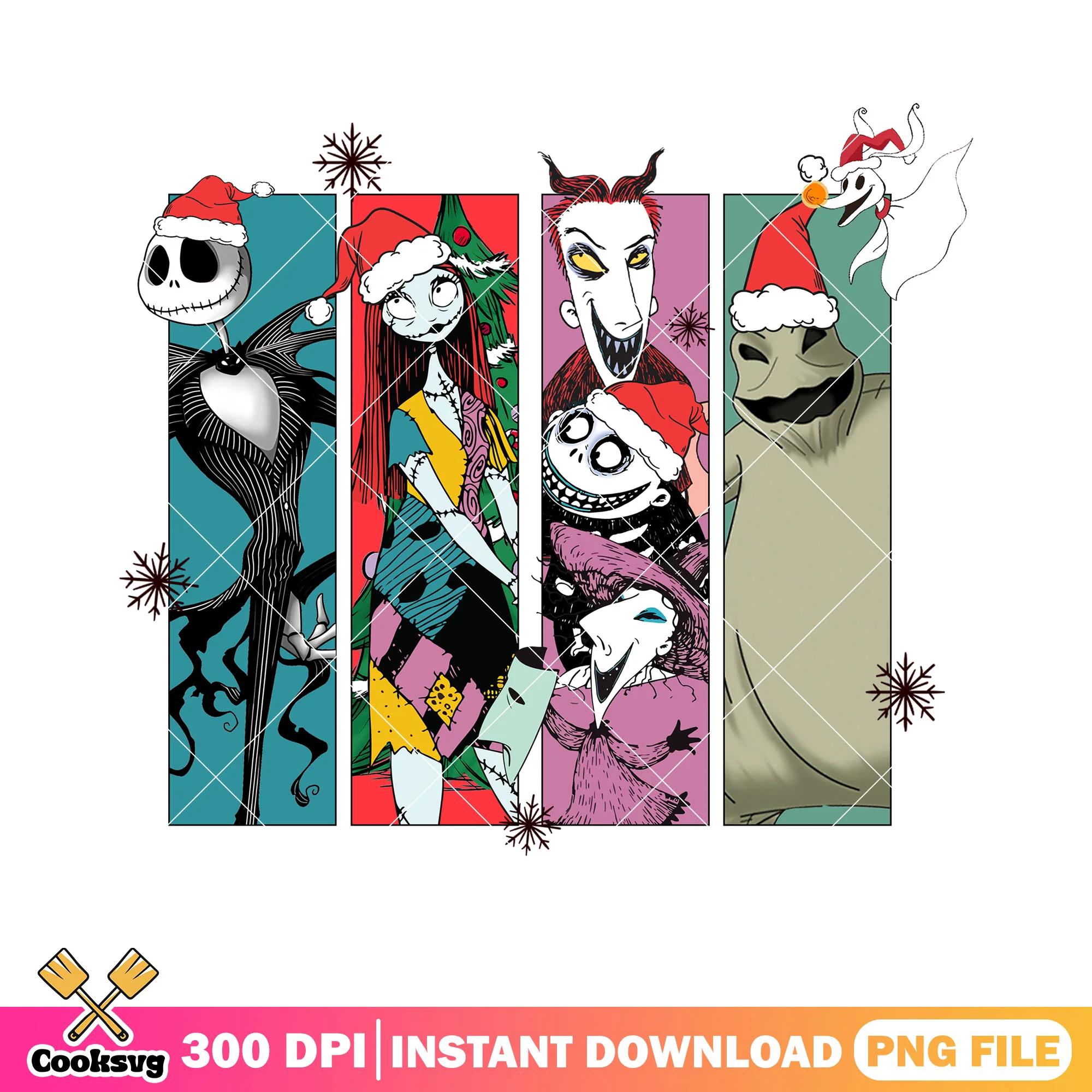 The night before christmas png, sally png, oogie boogie png