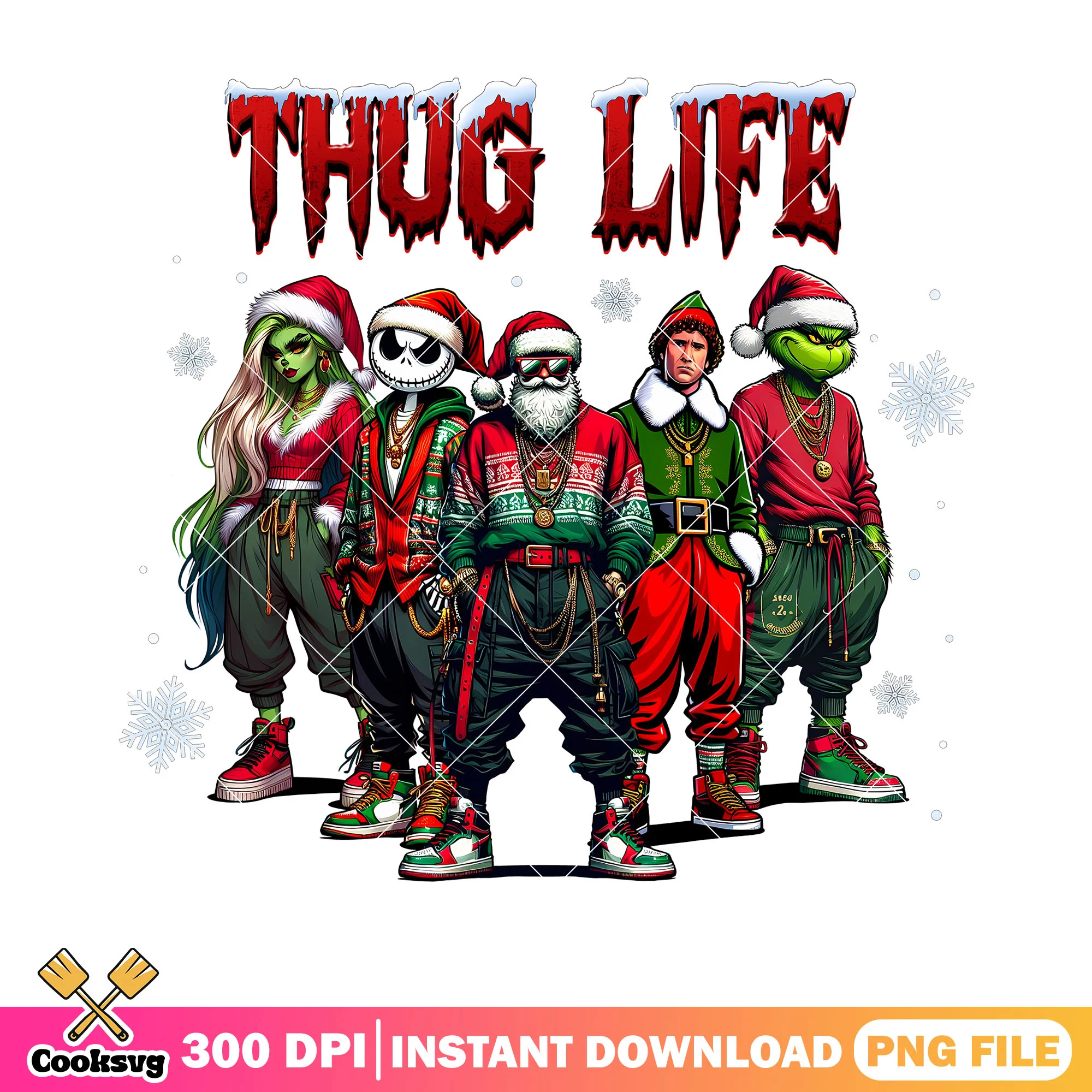 The night before christmas png, santa claus png, jack skelington png