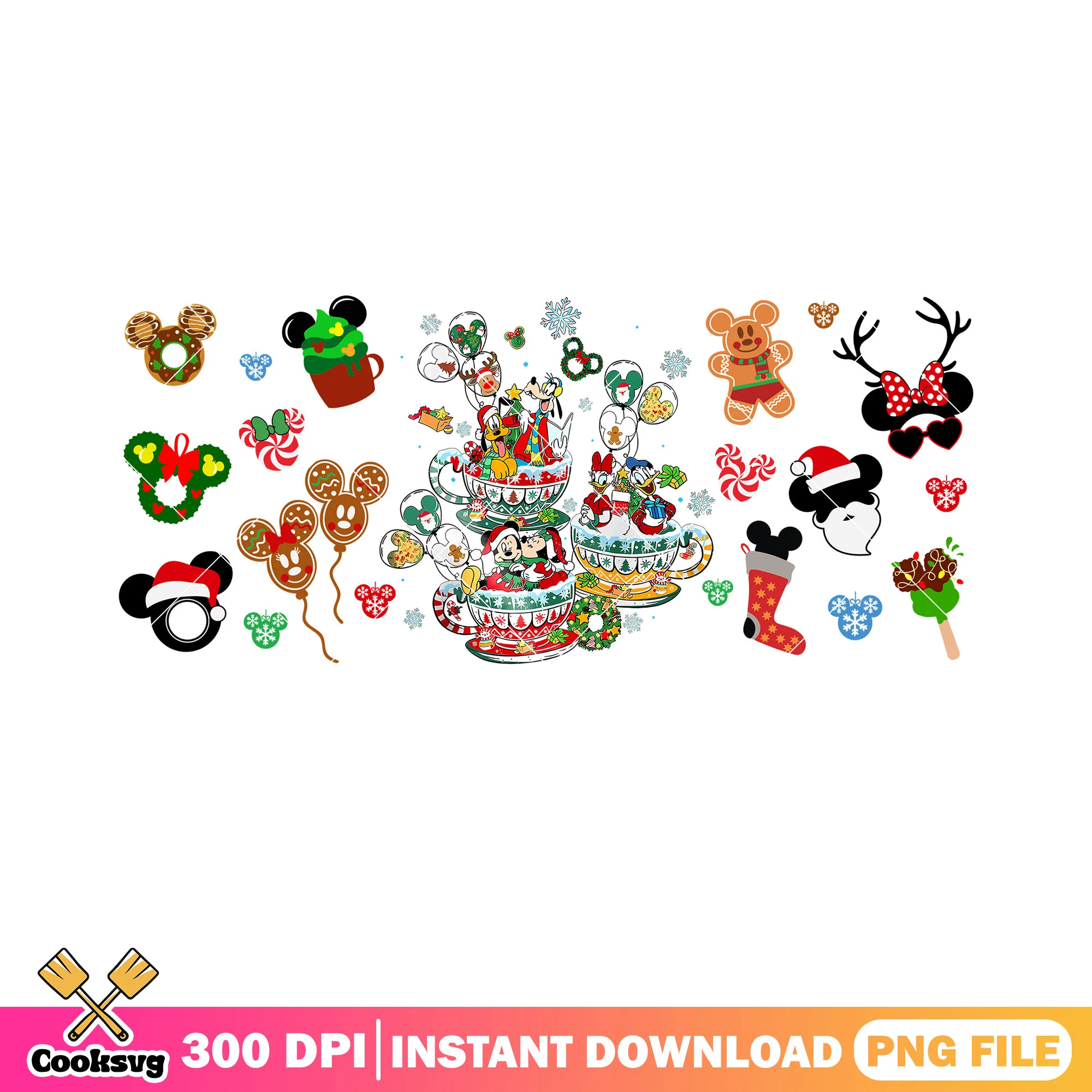 The poster xmas wreath png, christmas coffee png, merry xmas png