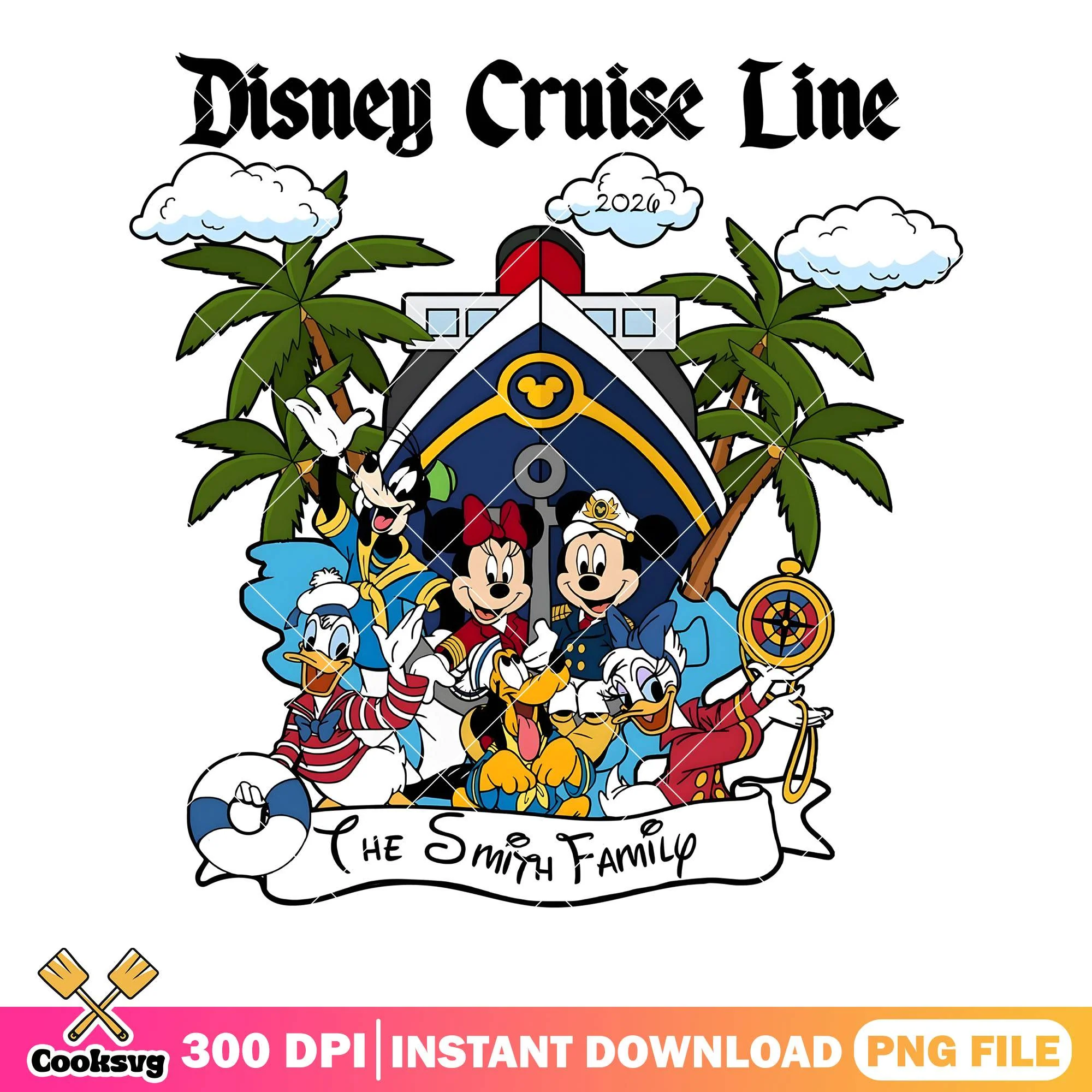 The smith cruise family png, disney cruise line png, mickey friends png