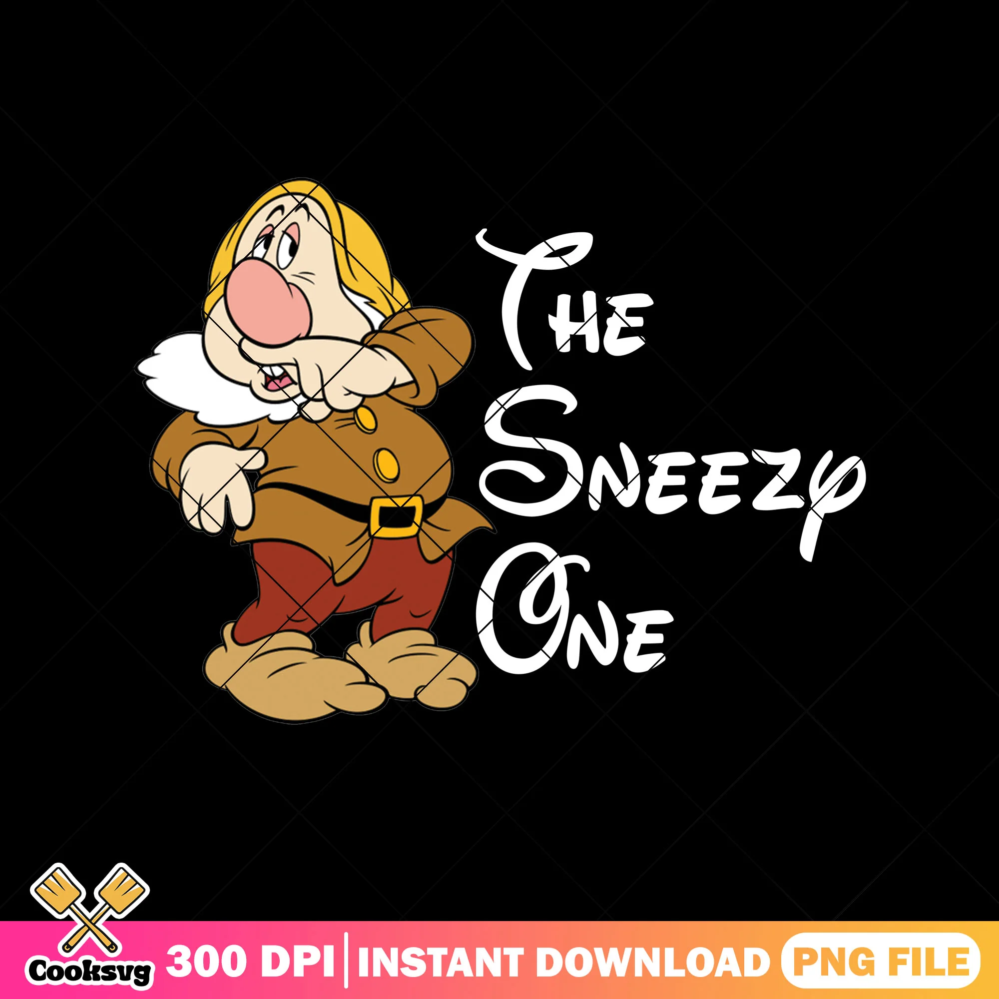 The sneezy one white png, snow white png, snow white dwarfs png