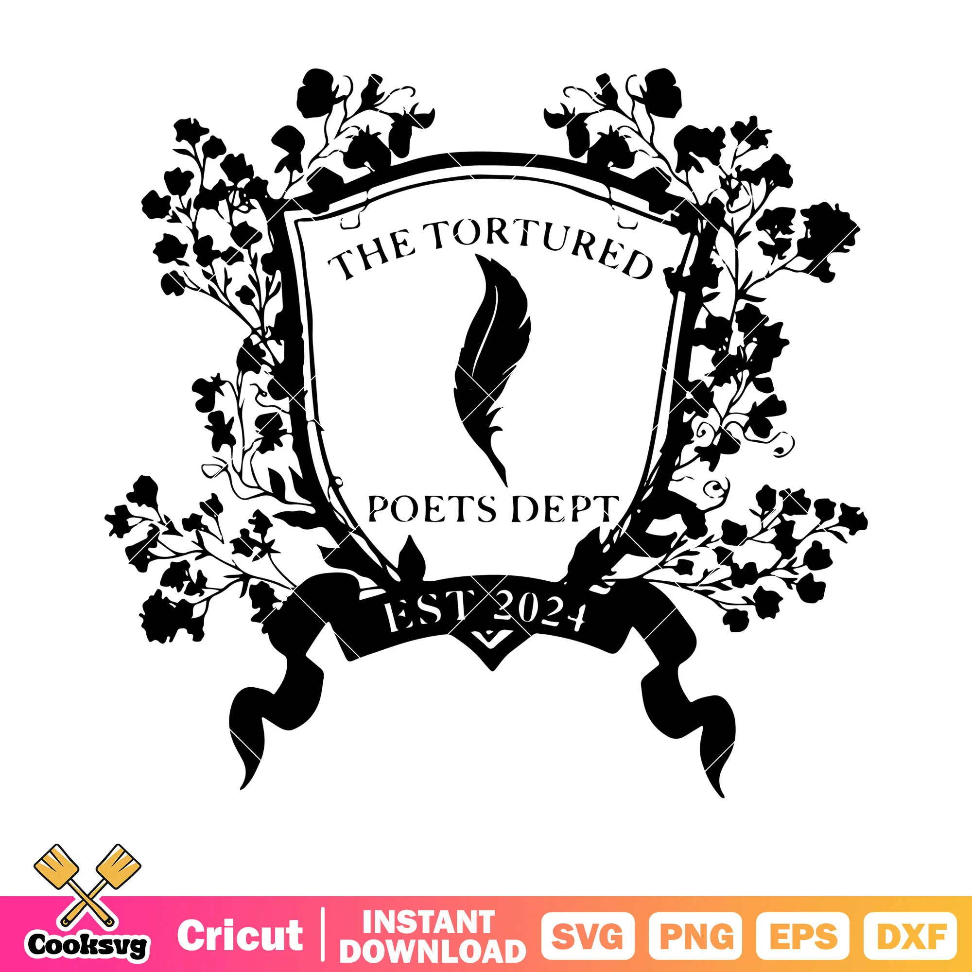The tortured poets dept est 2024 svg, taylor swift album svg