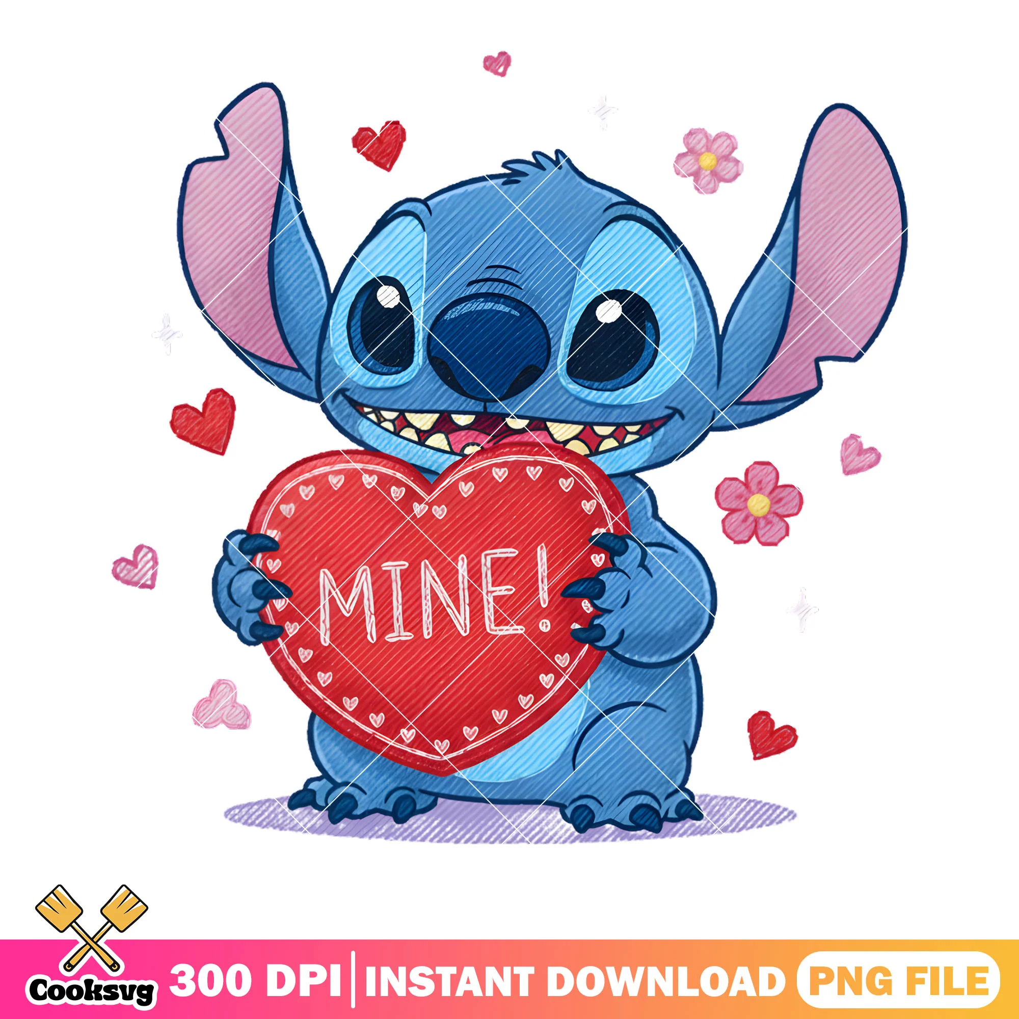The valentine stitch png, lilo and stitch png, disney valentines png