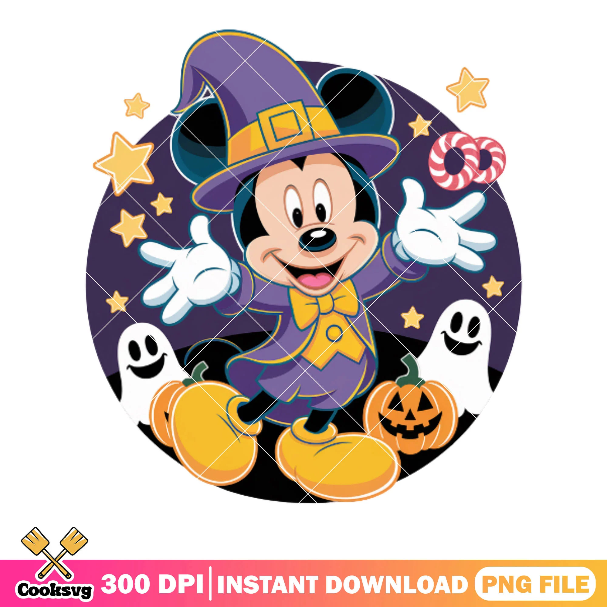 The witch mickey png, jack o lantern png, ghost costume png