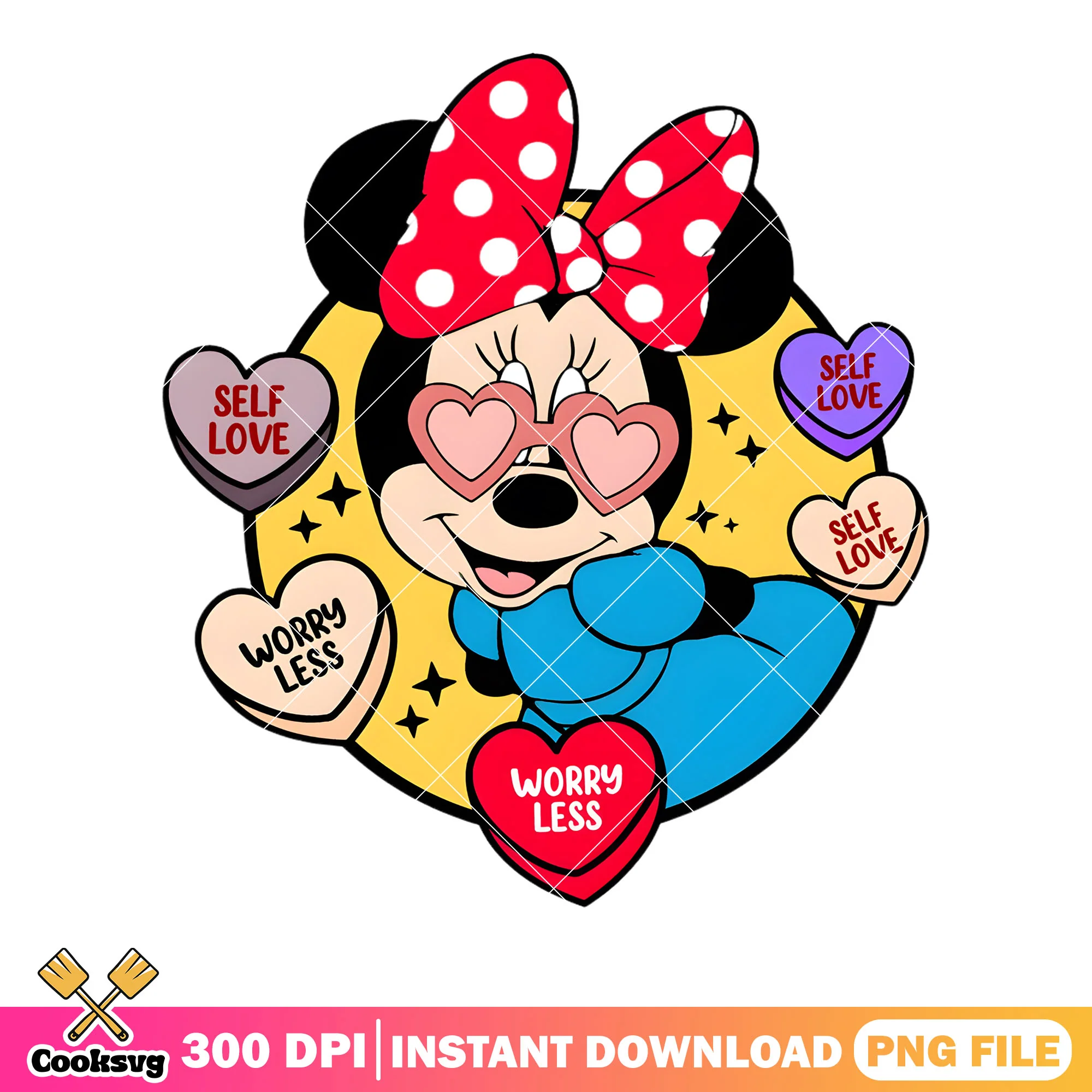 The worry less minnie valentine png, valentine day png, minnie mouse png