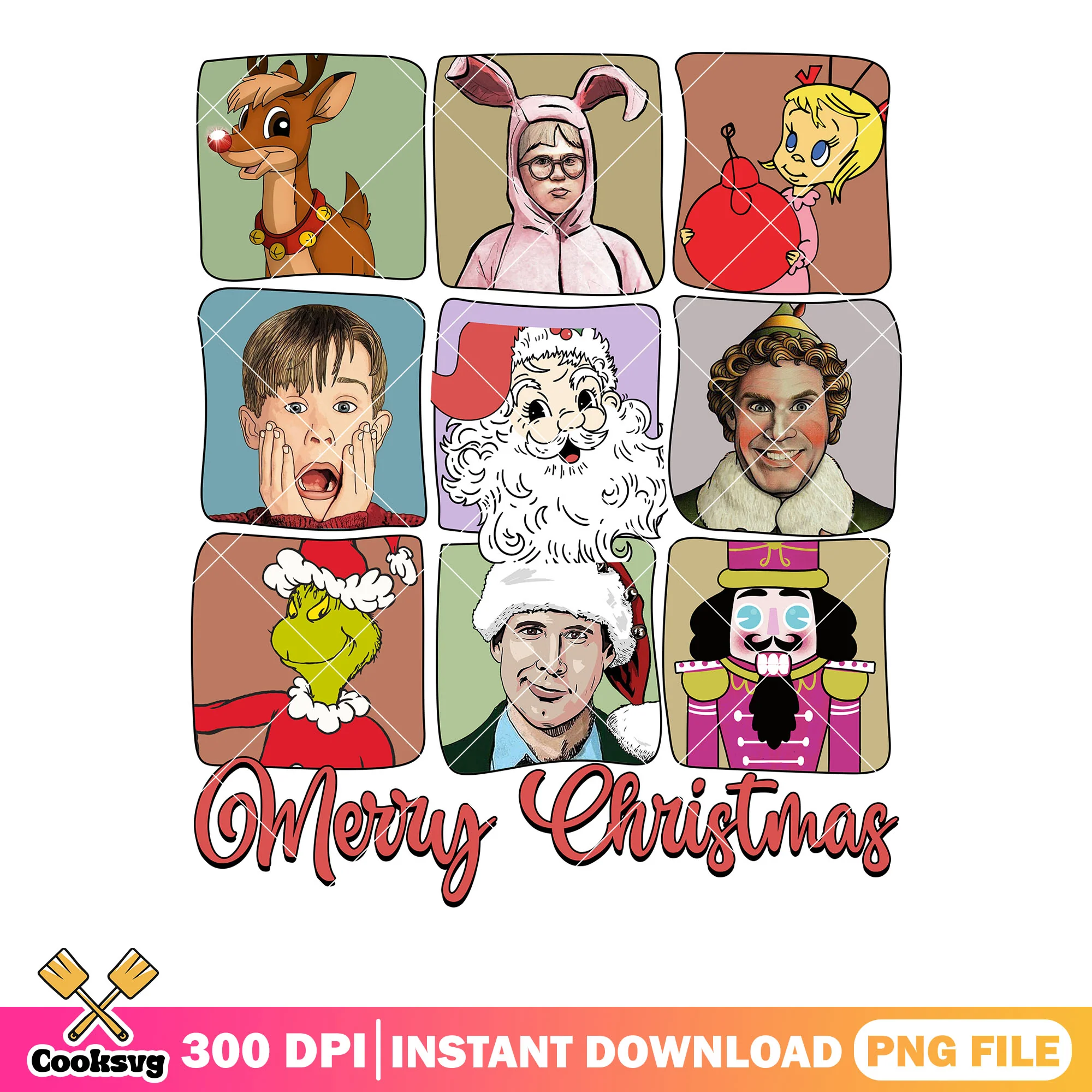 The xmas character santa png, buddy the elf png, cindy lou who png