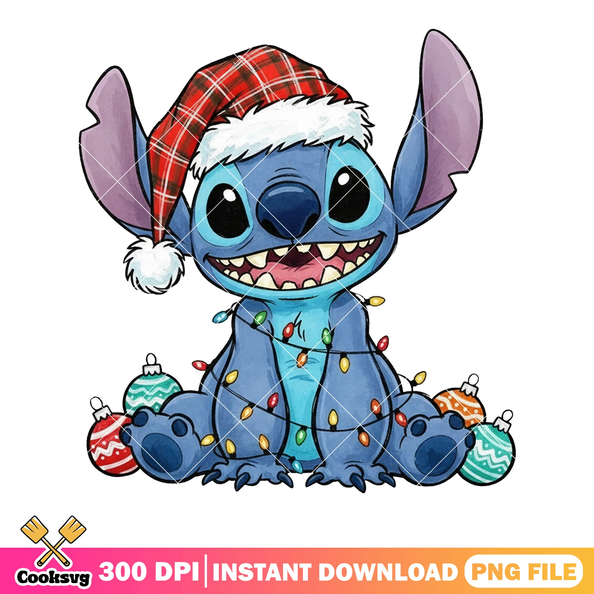 The xmas decor stitch png, lilo and stitch png, disney christmas png