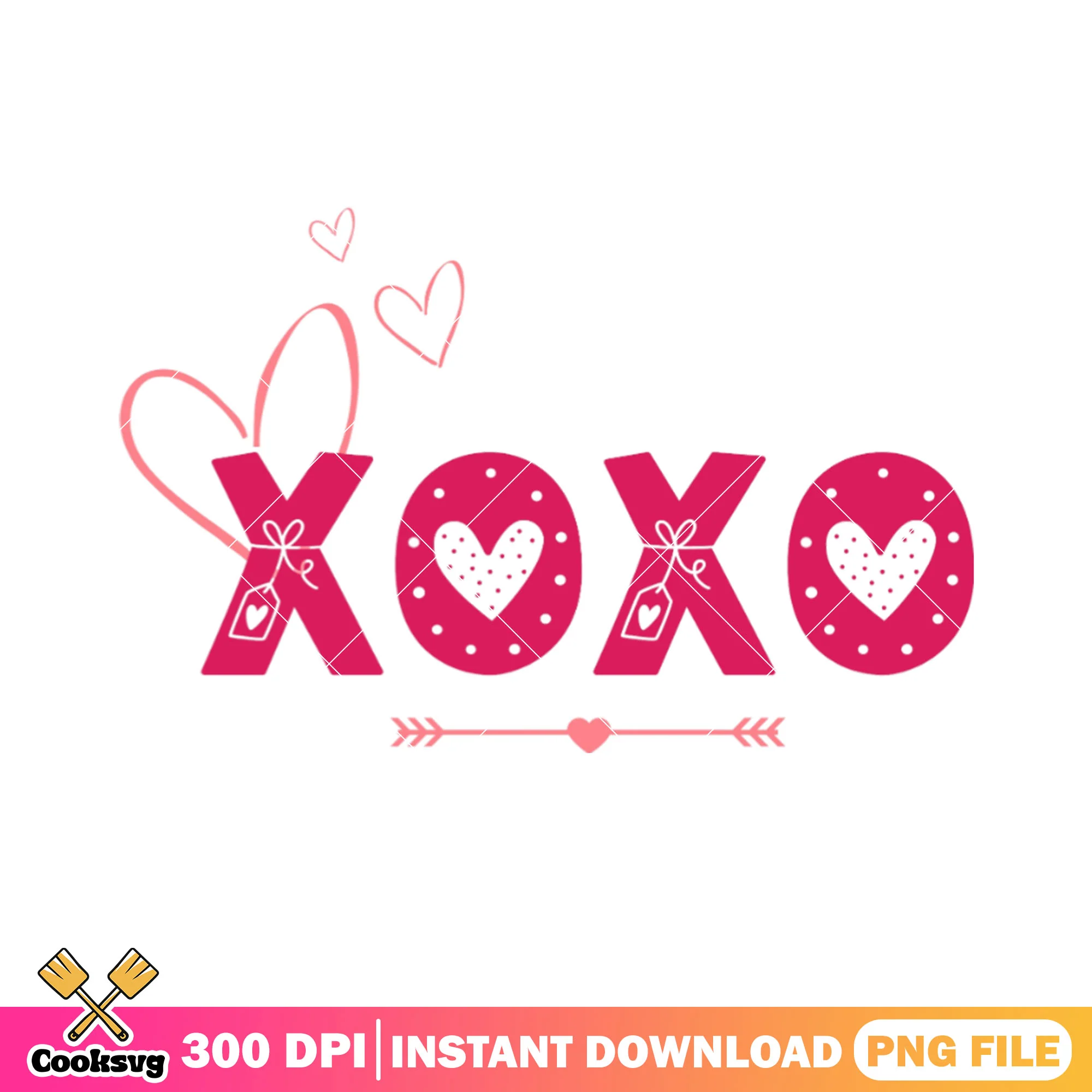 The XOXO pink valentines png, valentine heart png, valentine day png
