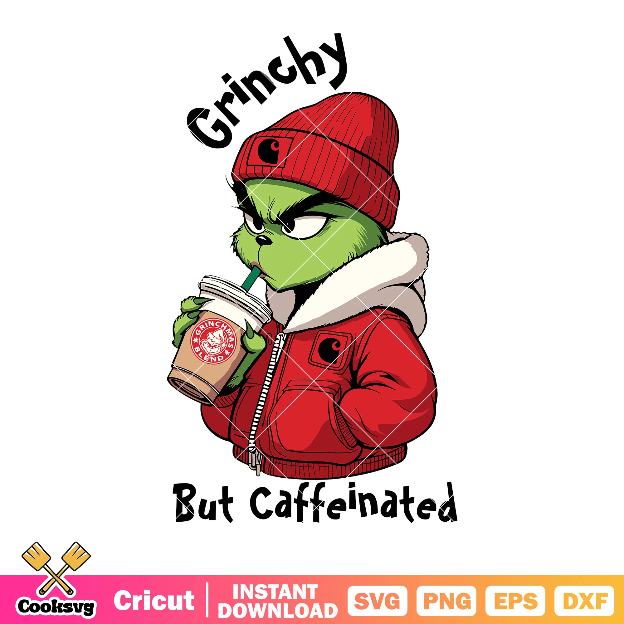 The Young grinch svg, hot chocolate svg, red jacket svg