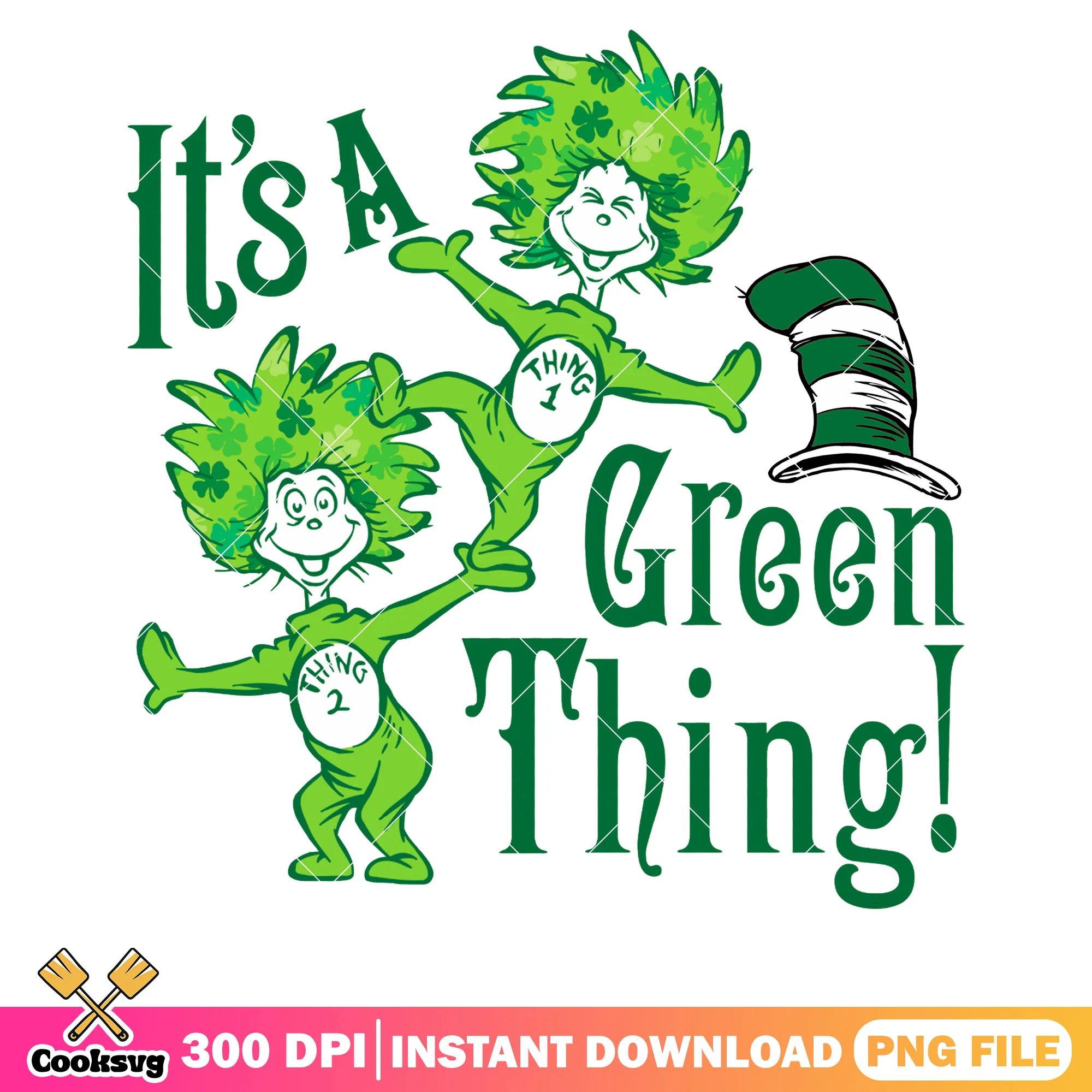 Thing 1 2 its a green thing dr seuss png, dr seuss green eggs png