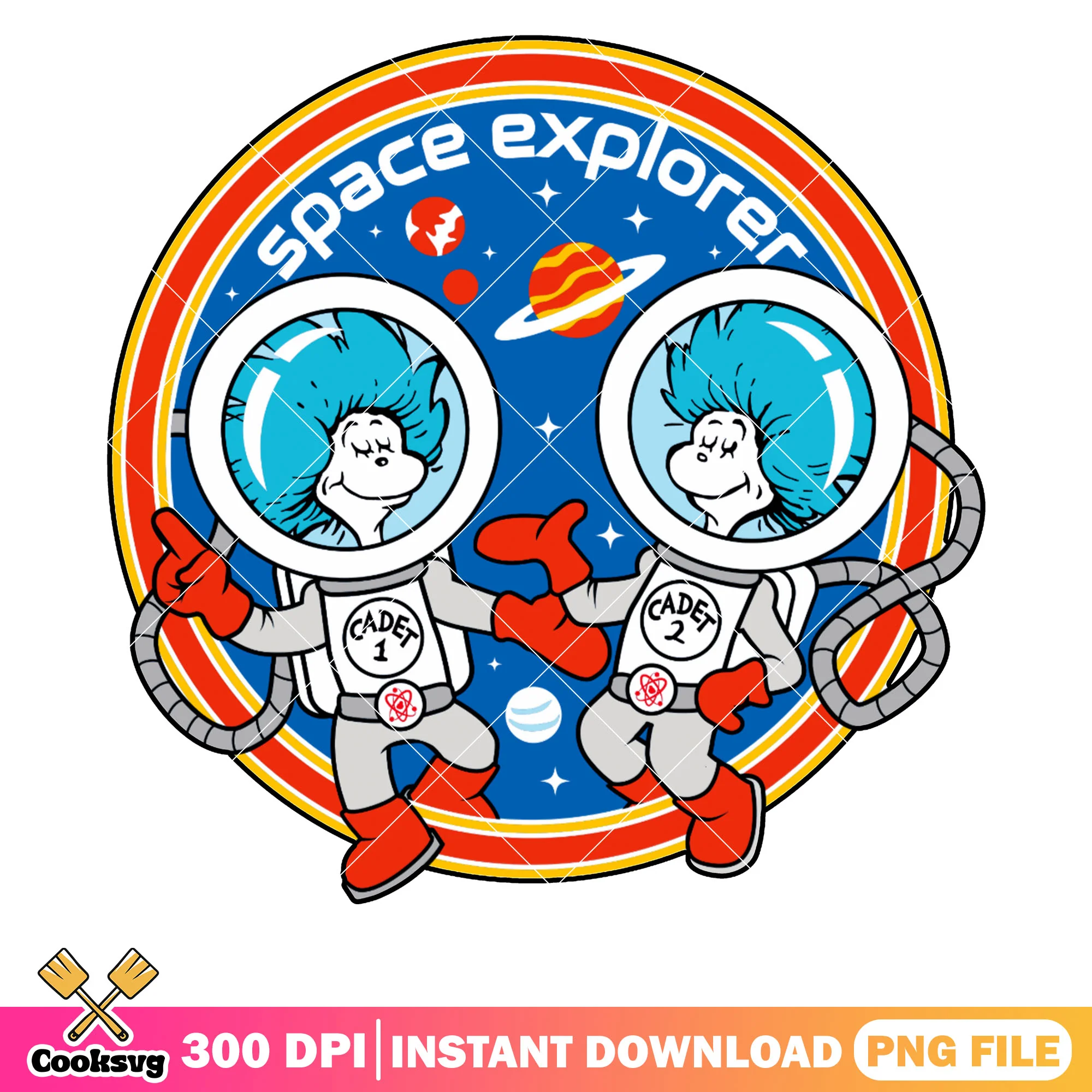 Thing 1 2 space explorer dr seuss png, dr seuss thing one png
