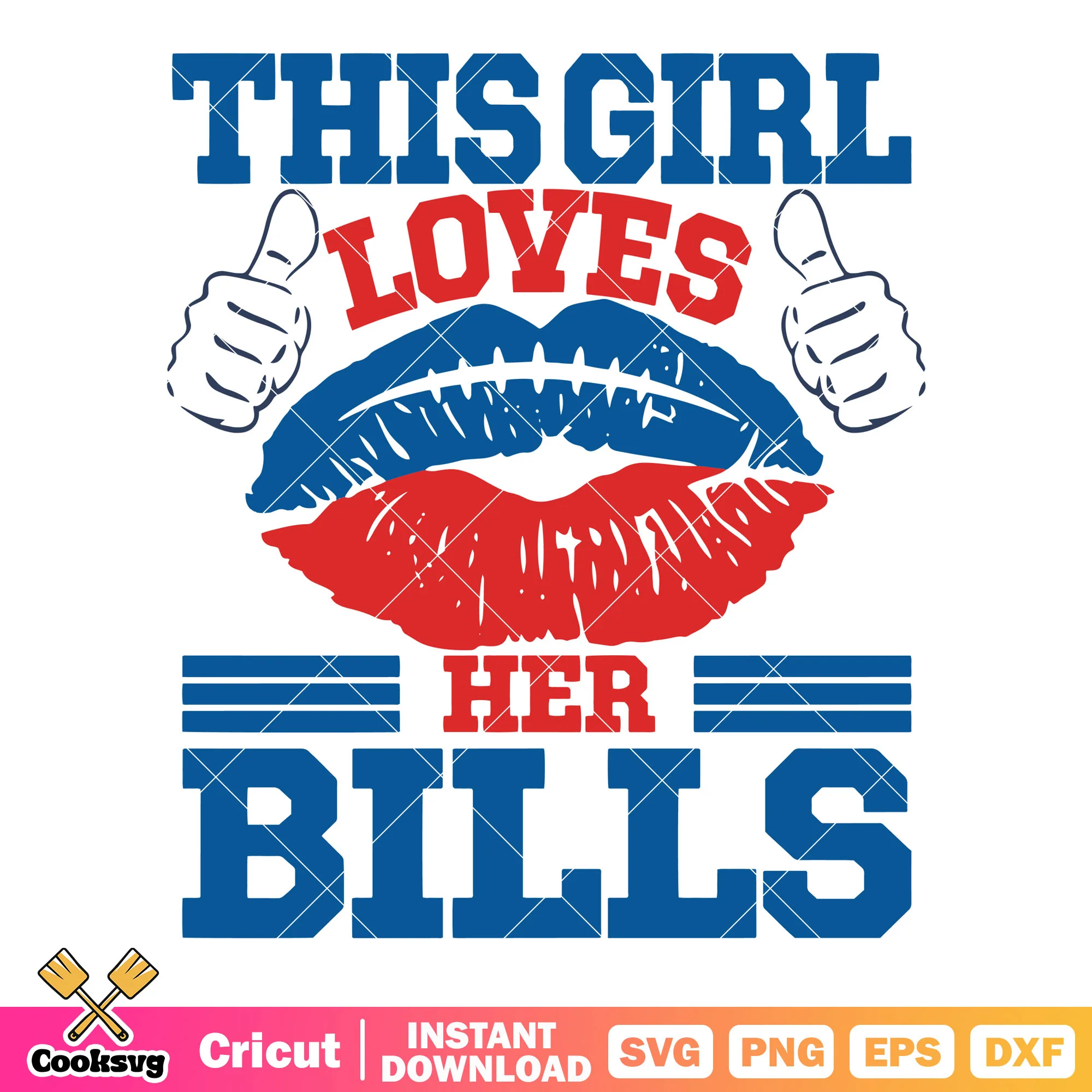 This girl love her bills svg, american football svg, buffalo bills svg