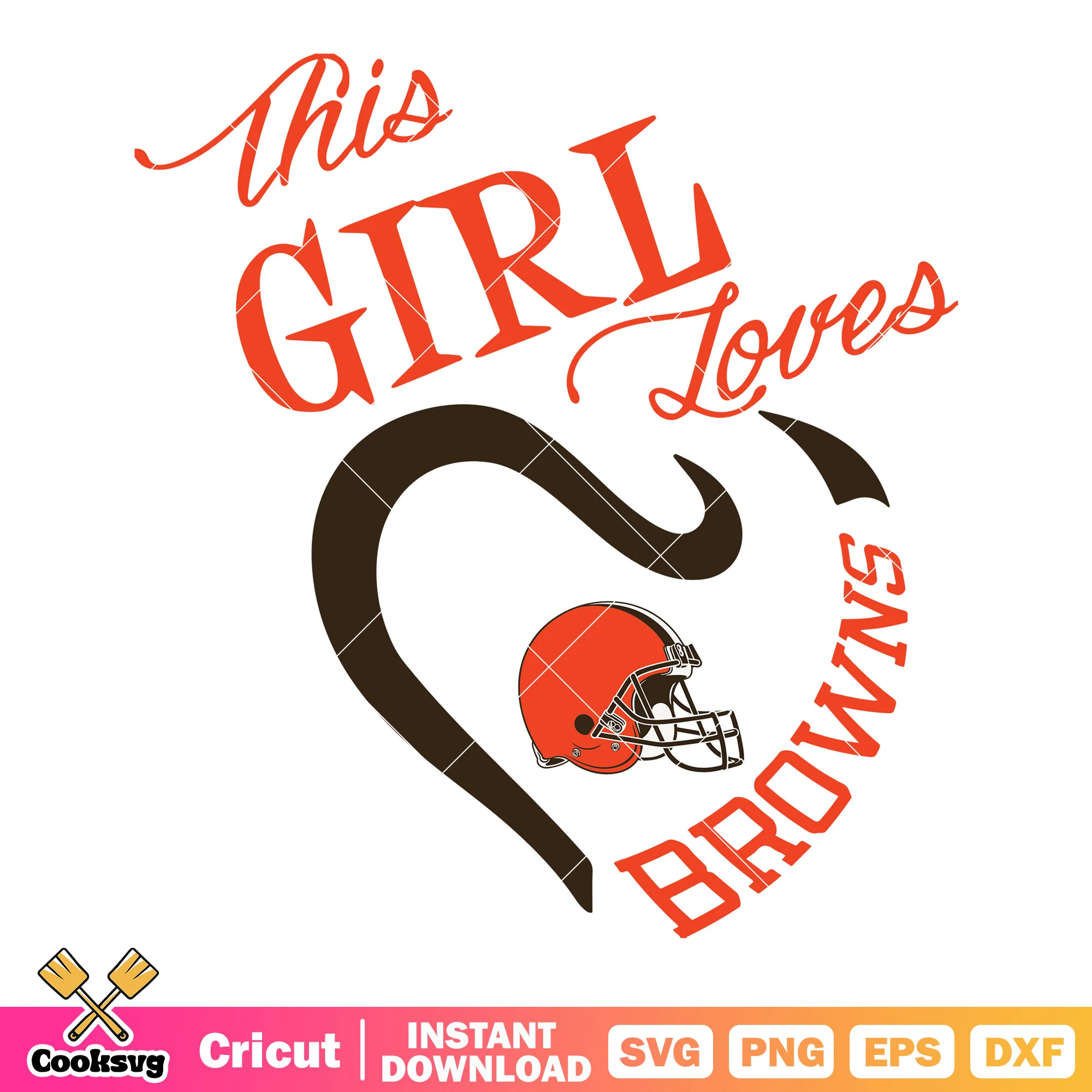 This girl loves cleveland browns svg, Huntington Bank Field svg