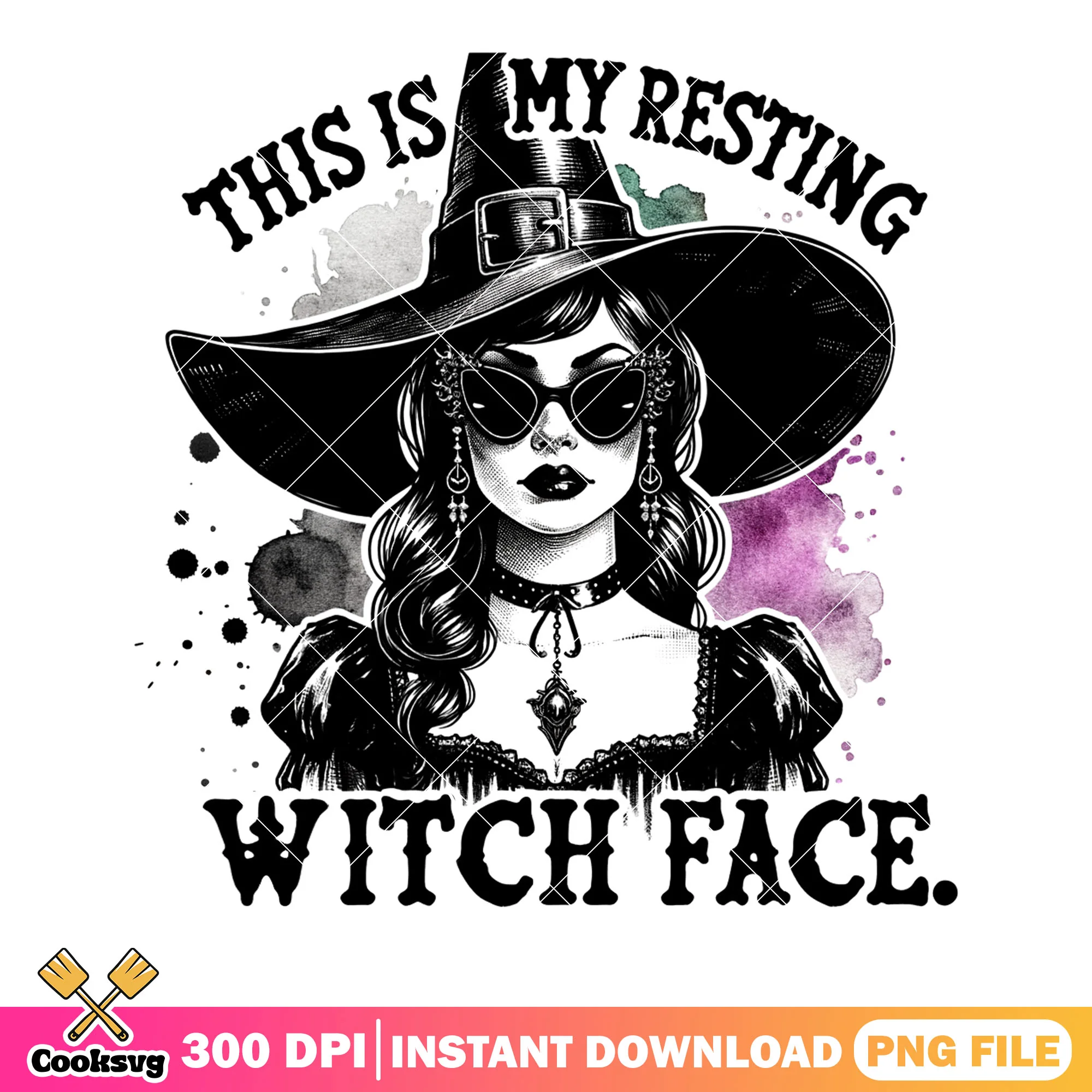 This is my resting witch face png, witch hat png, halloween scary png
