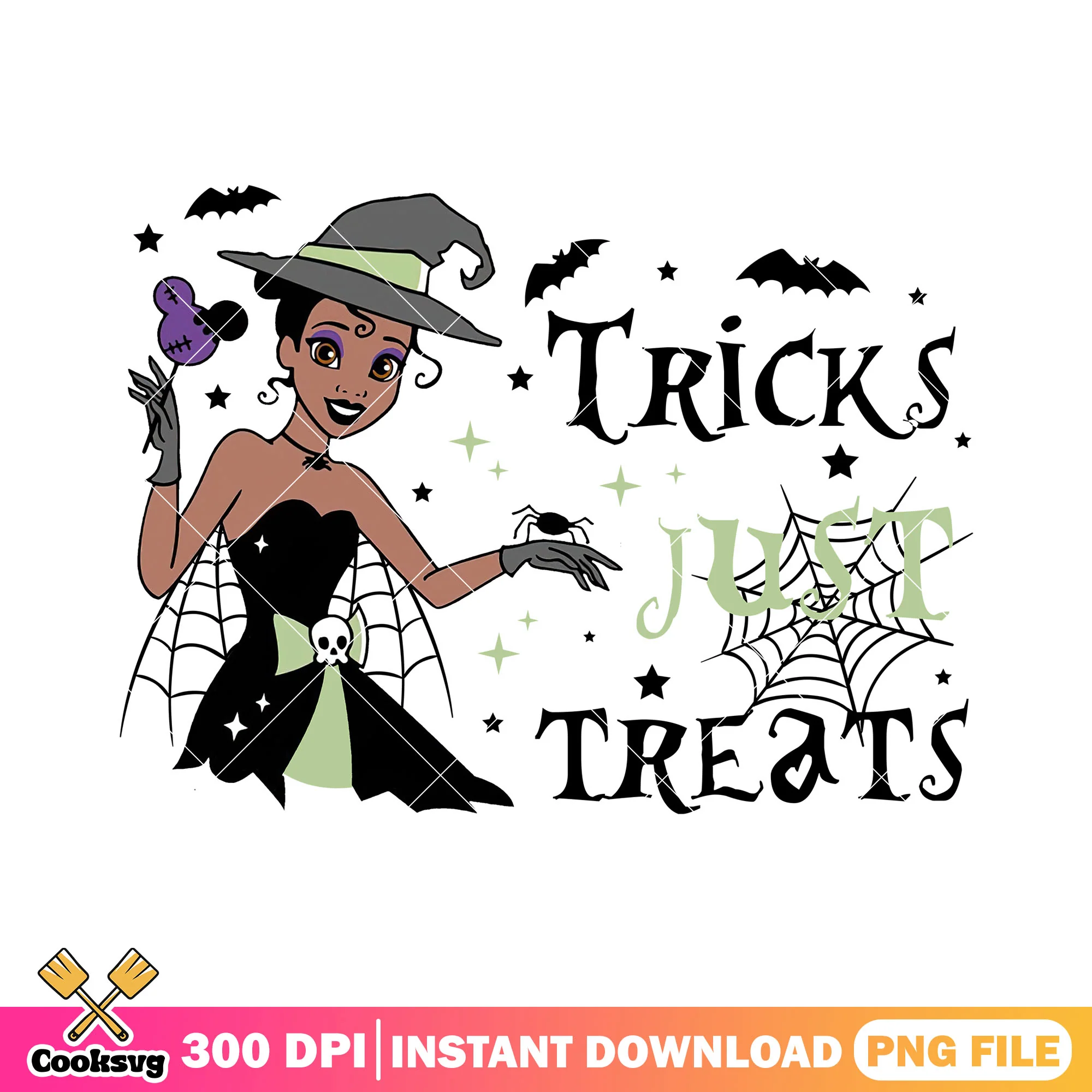 Tiana witch costume png, tiana disney png, happy halloween png