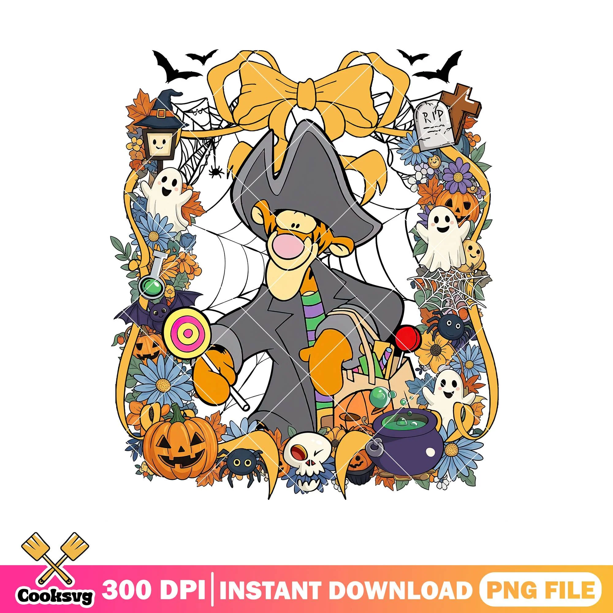 Tigger disney design png, disney tigger png, halloween tigger png