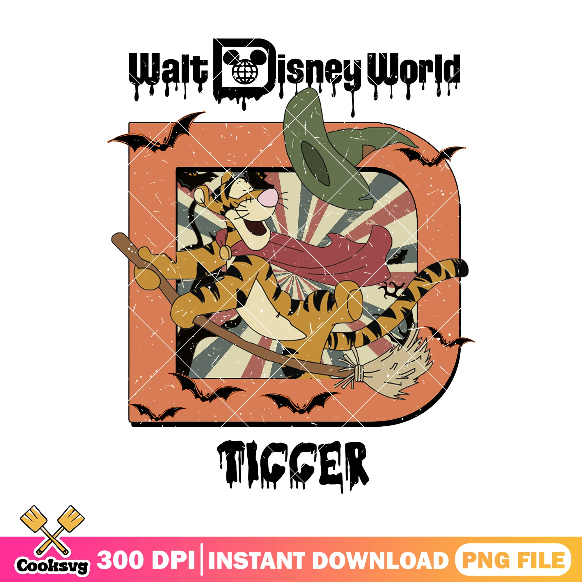 Tigger halloween themed png, halloween costume png, tigger pooh png
