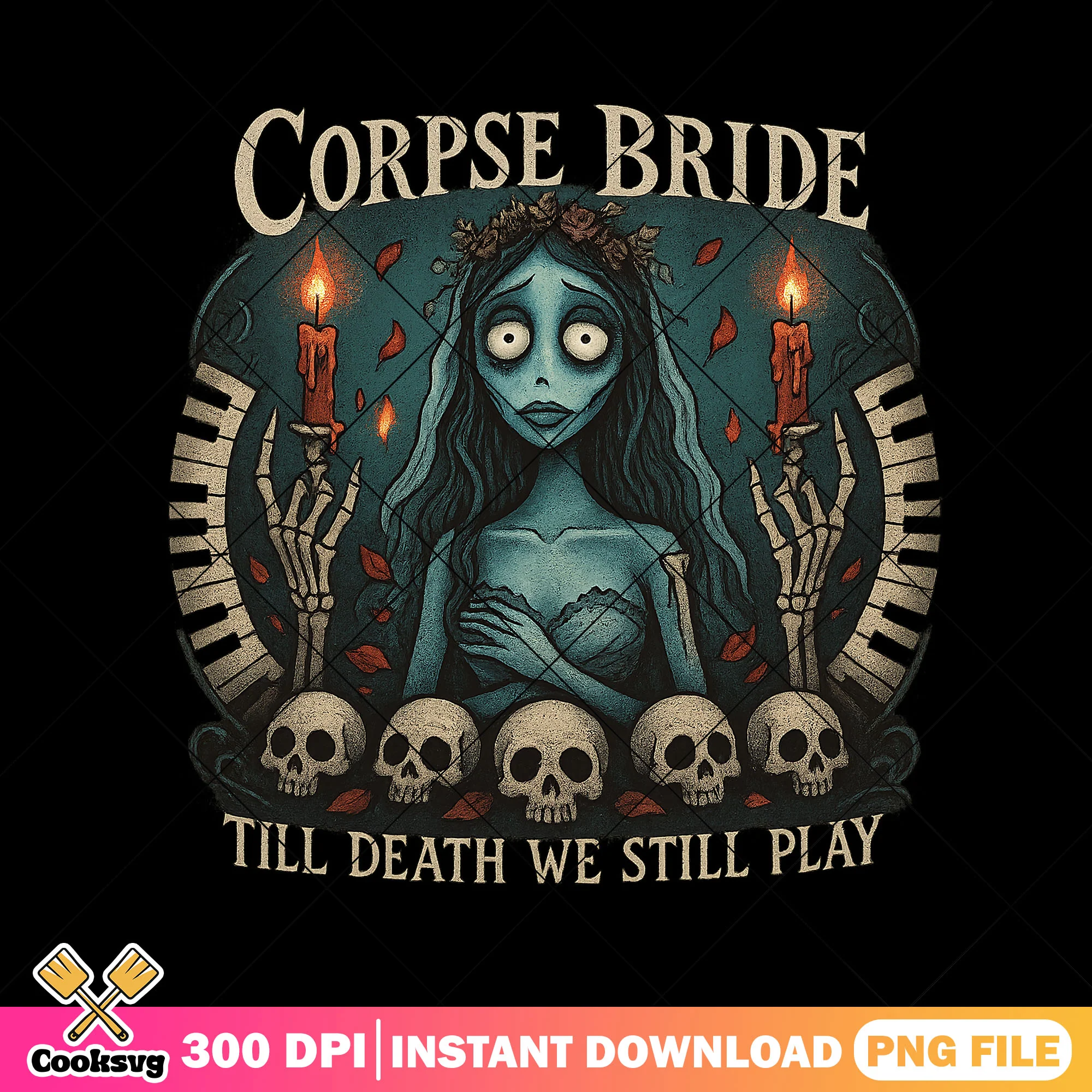 Till death we still play png, halloween fun png, happy halloween png