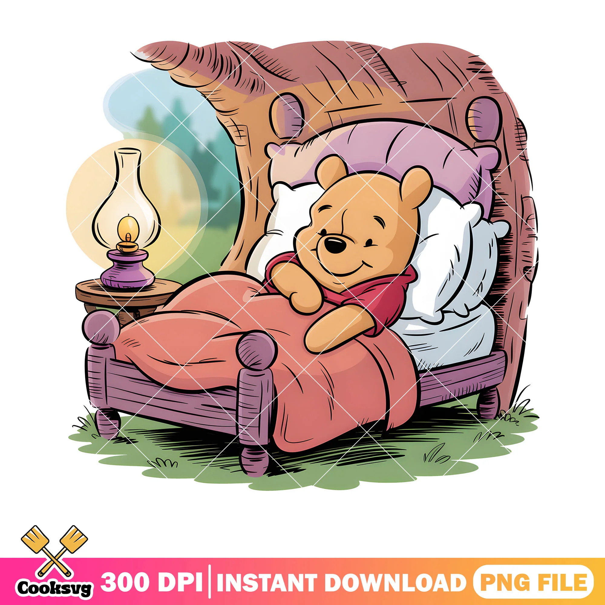 Time for pooh sleep png, pooh poster png, vintage winnie pooh png