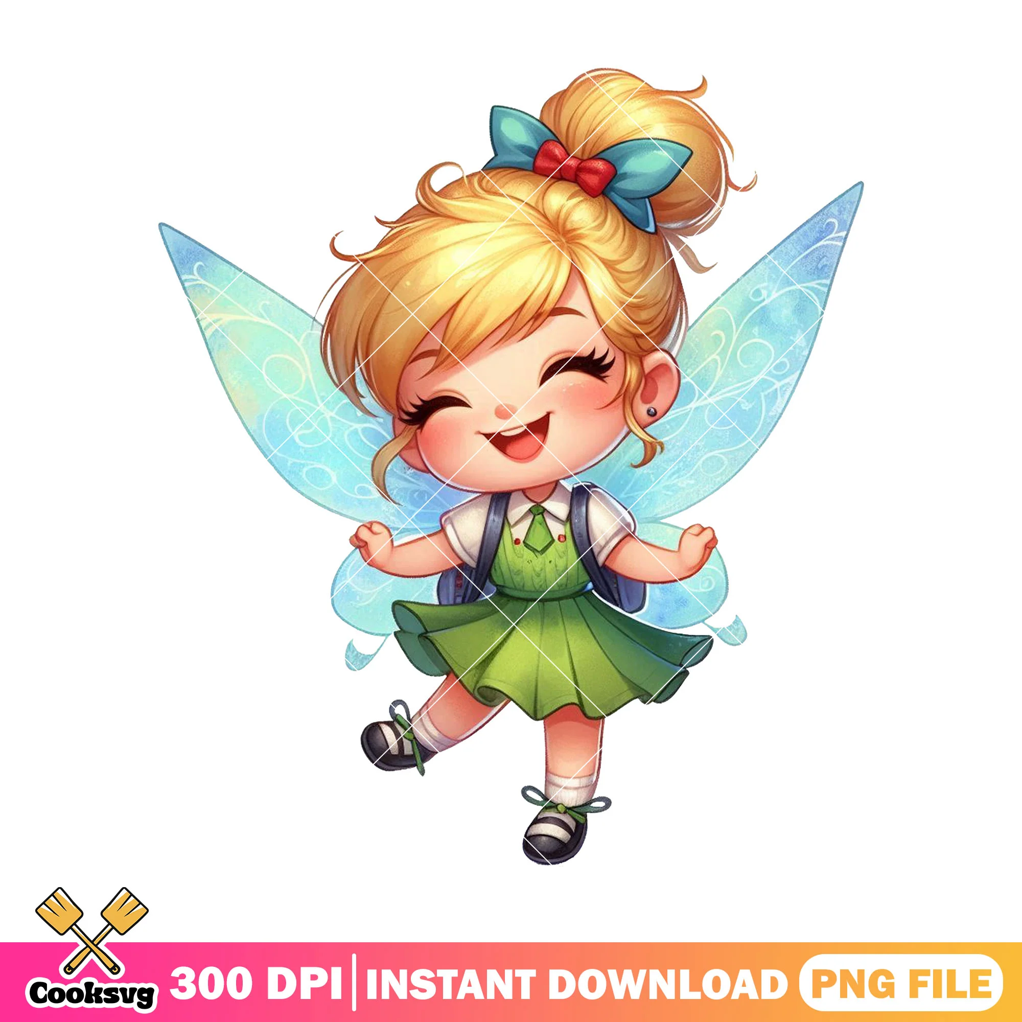 Tinker bell design png, disney character png, back to school png