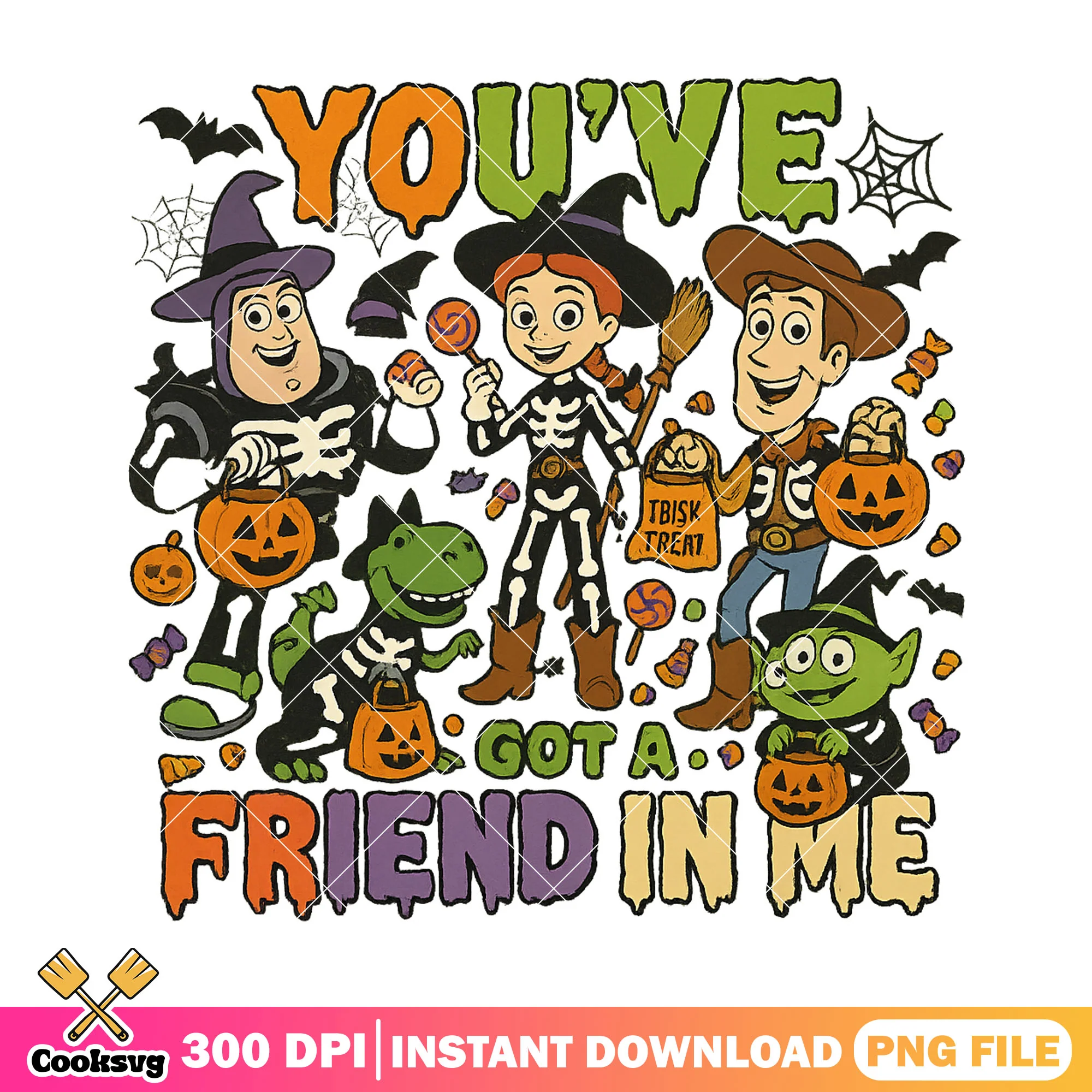 Toy buzz lightyear with halloween png, halloween costume png, toy cute png
