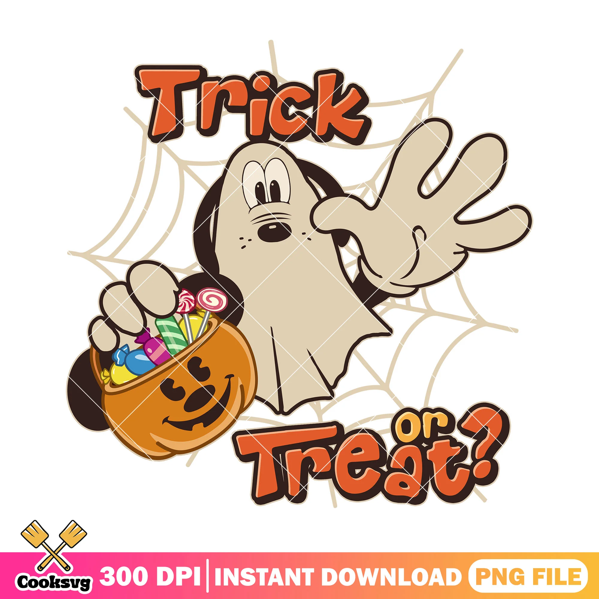 Trick or goofy treat png, goofy dog png, halloween movie png