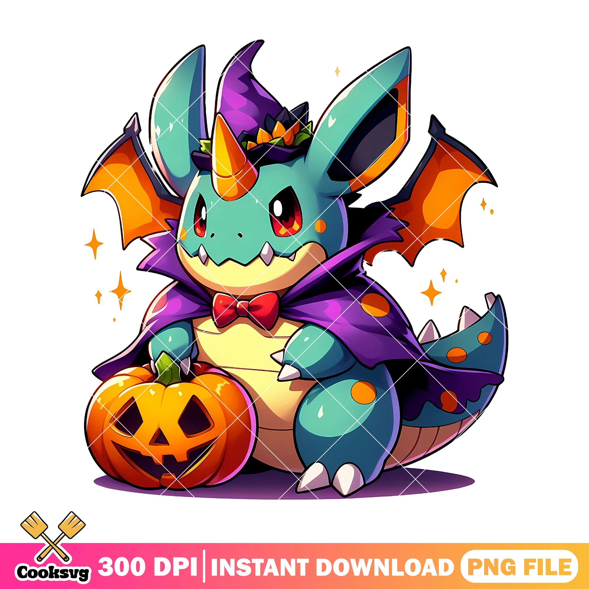 Trick or Treat Nidoran png, pokemon png, halloween decor png