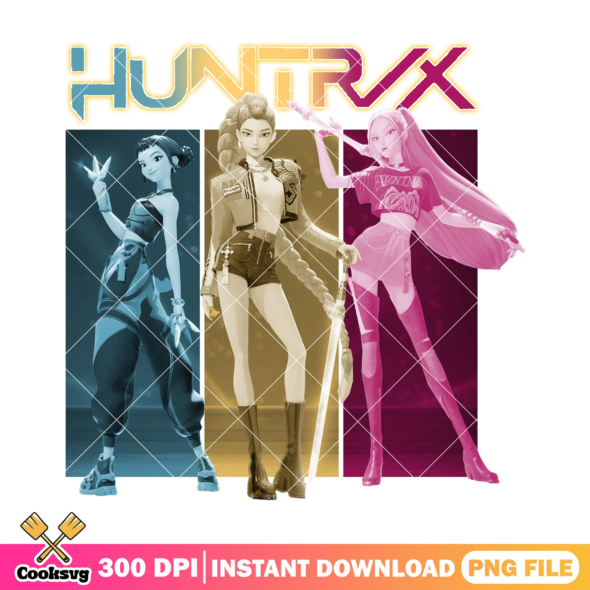 Trio theme huntrix girl png, huntrix member png, kpop hunters png