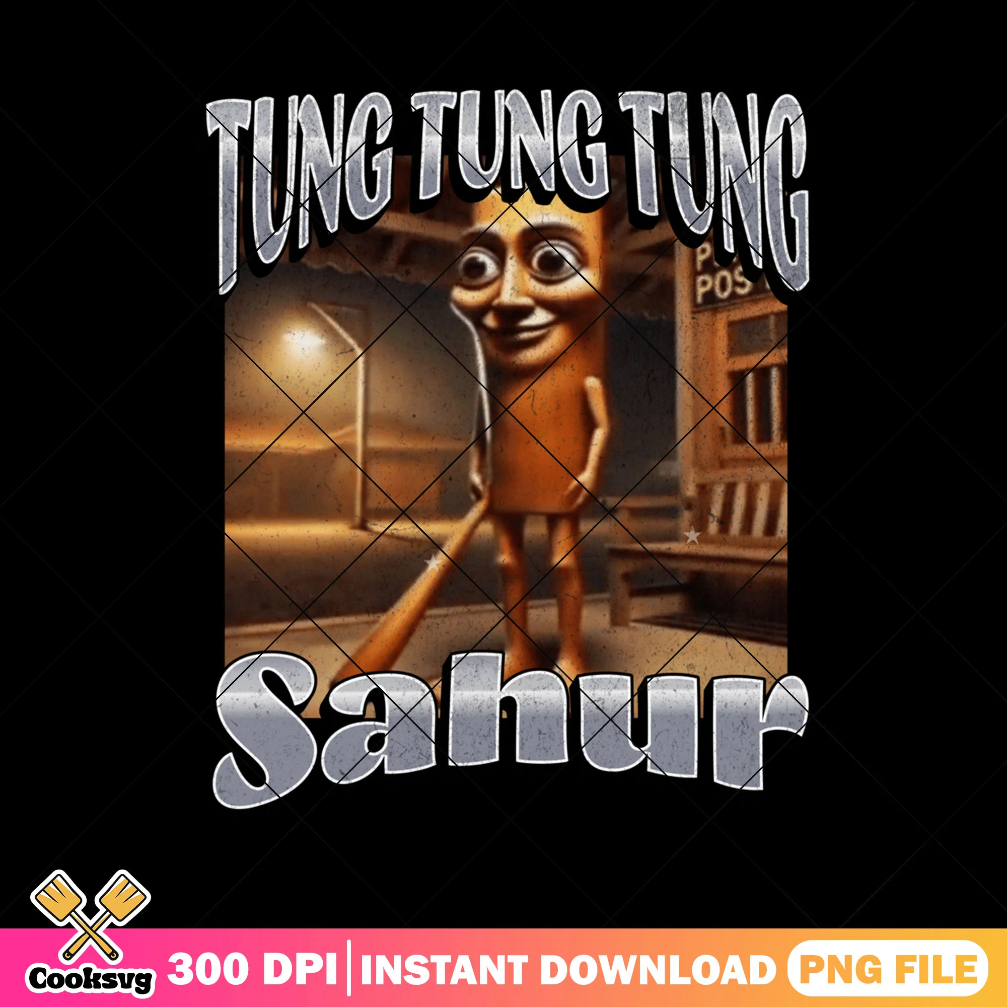 Tung tung tung sahur png file, italia brainrot png, funny meme png
