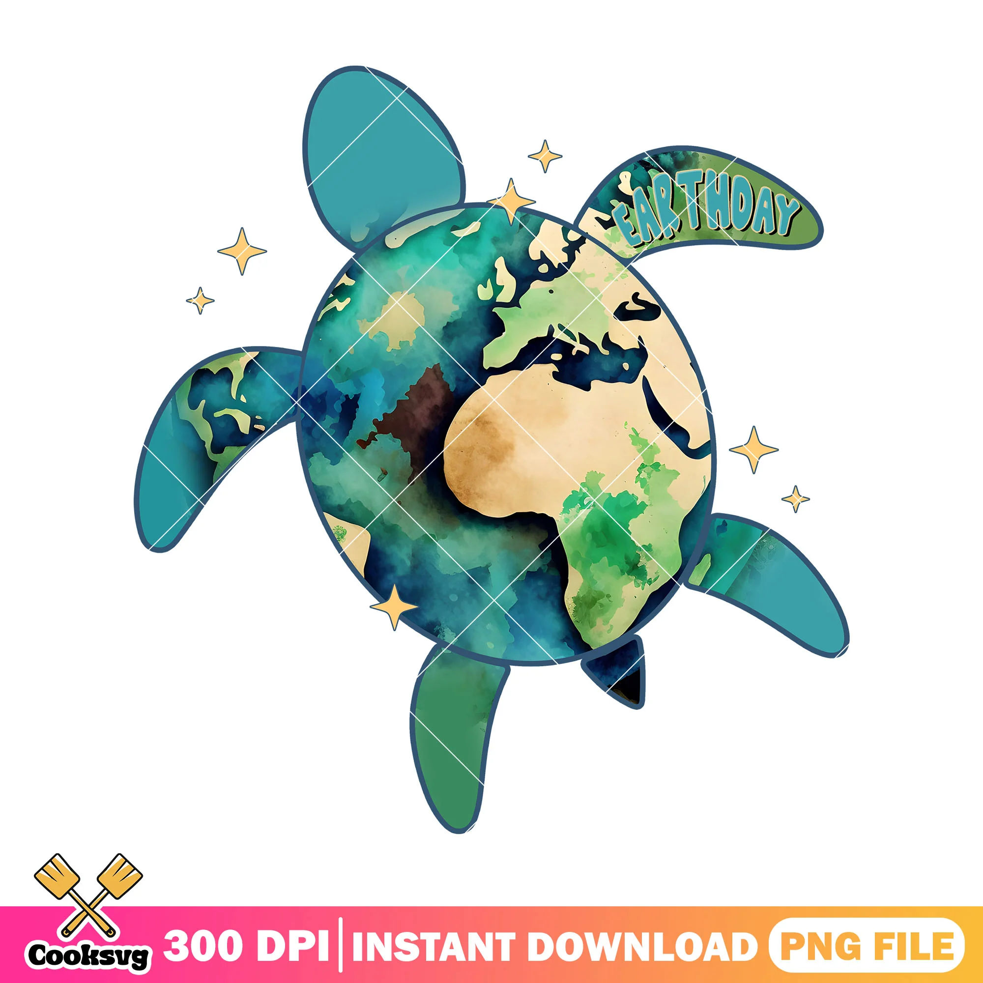 Turtle design global earth png, earth day facts png, earth png