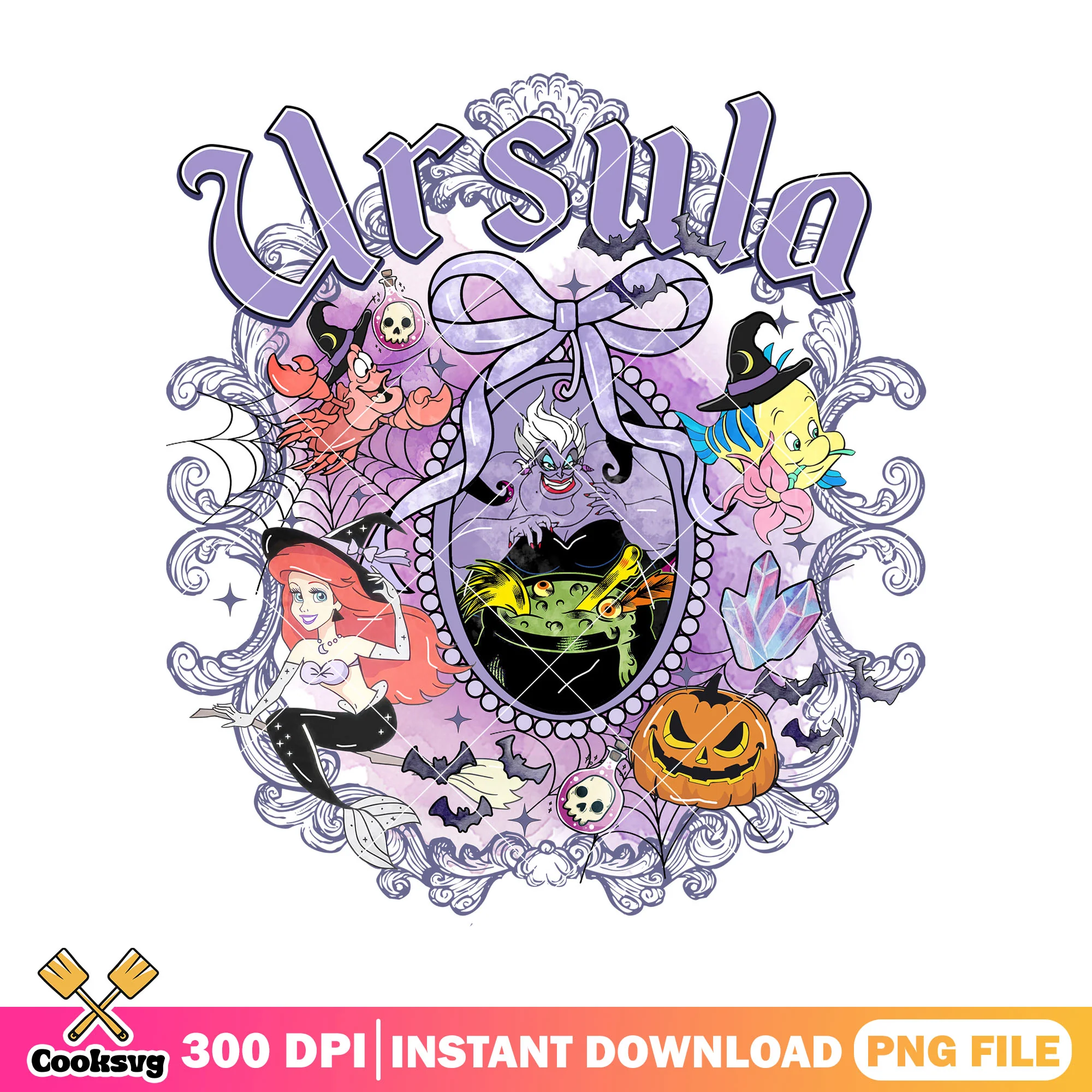 Ursula villain png, halloween spirit png, disney villains png