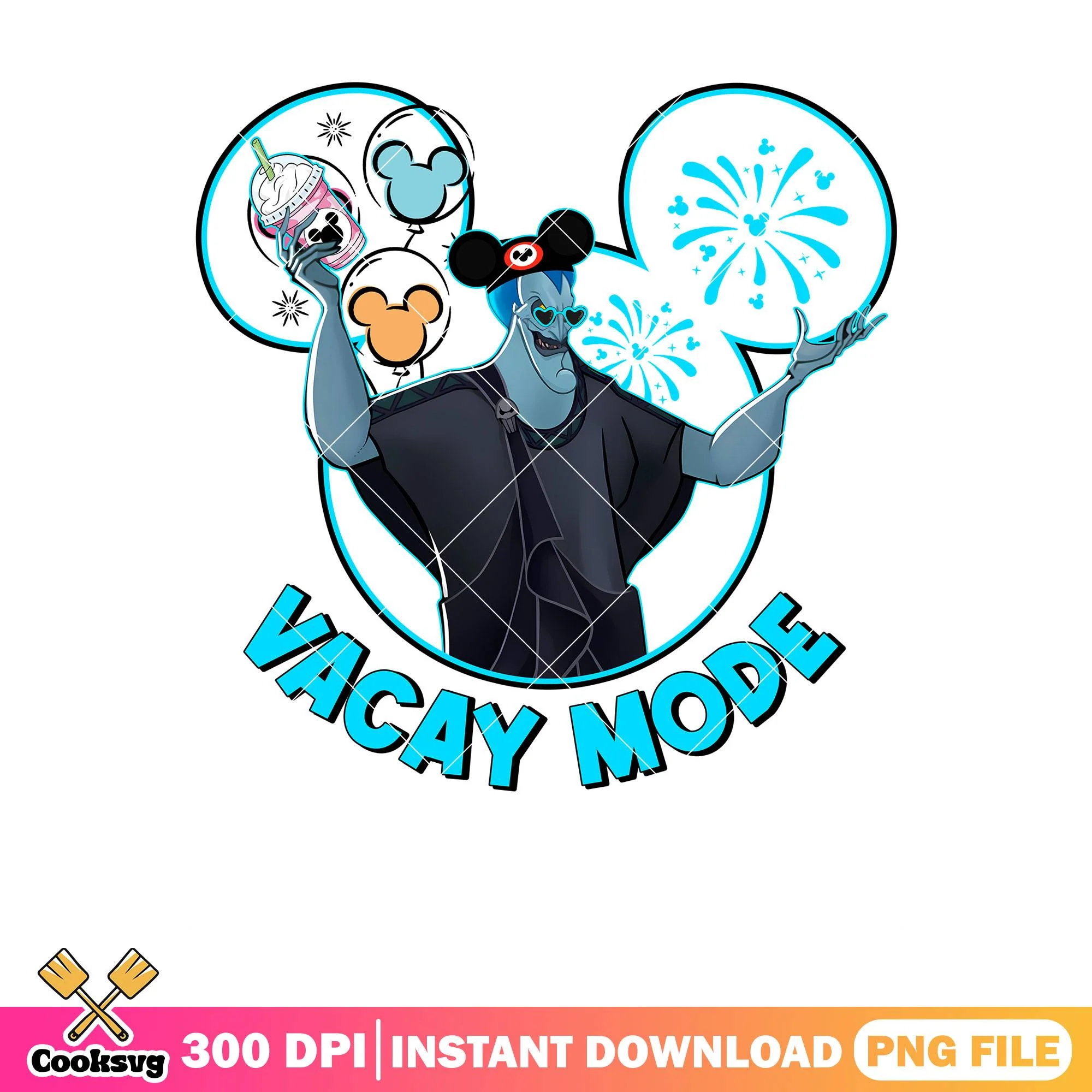 Vacay mode hades png, disney hades png, disney tour png
