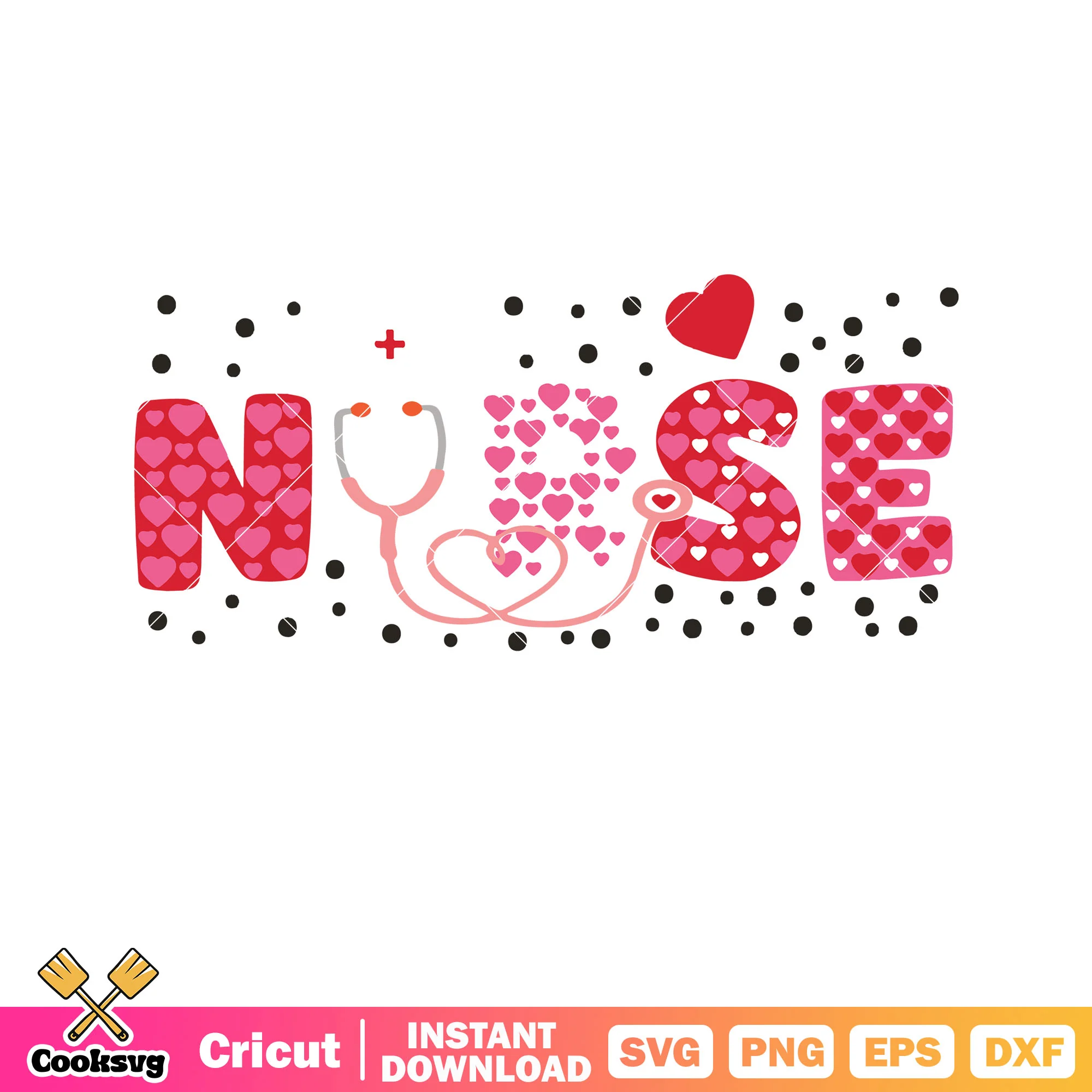 Valentine day with nurse svg, valentine day svg, nurse valentine svg