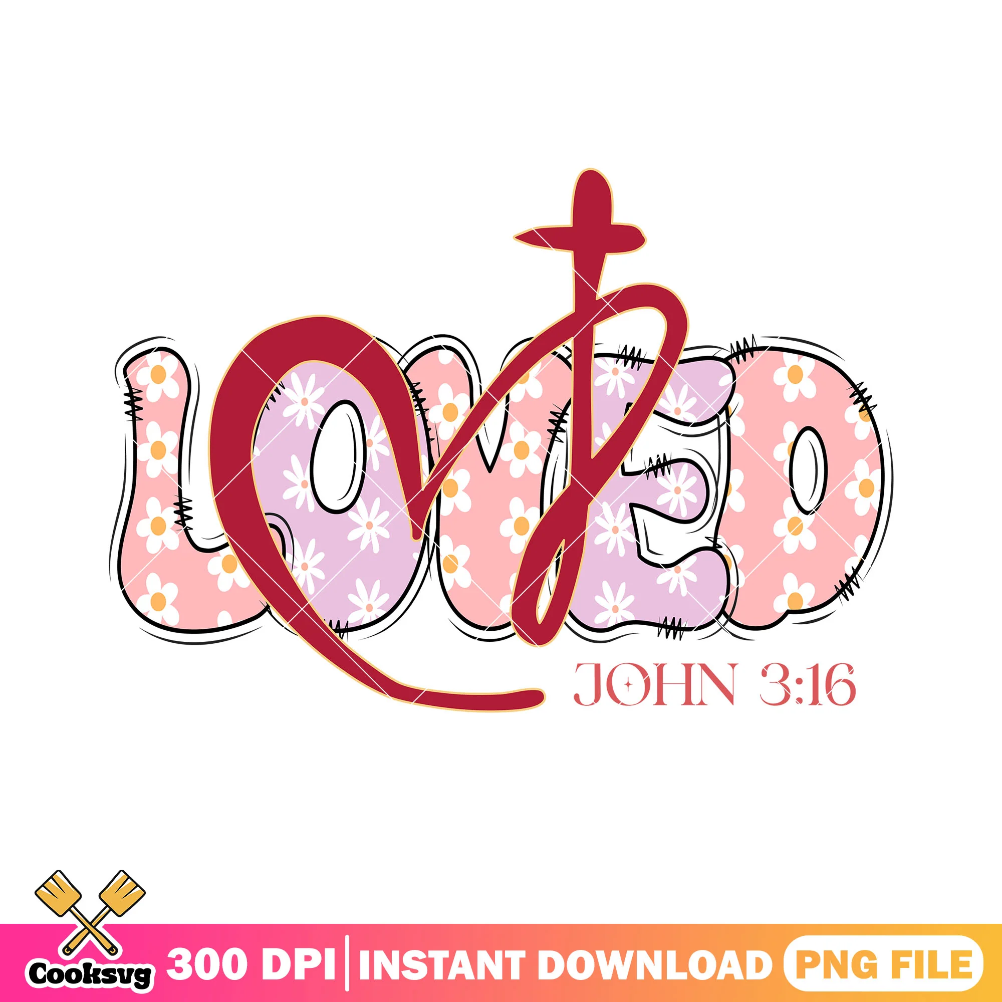Valentine john 3 16 png,  happy valentine day png, valentine design png