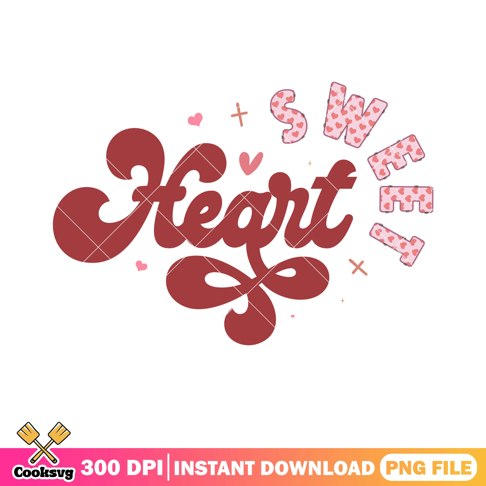 Valentine sweet heart poster png, valentine design png, love vibes png