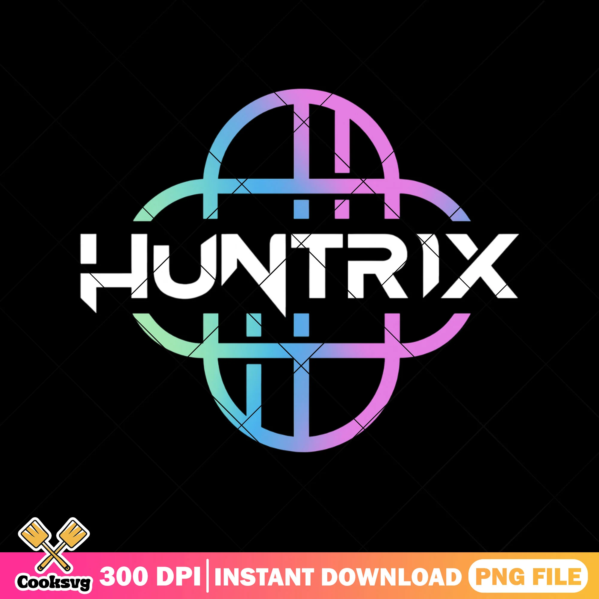 Vibrant theme huntrix logo png, huntrix logo png, huntrix band png
