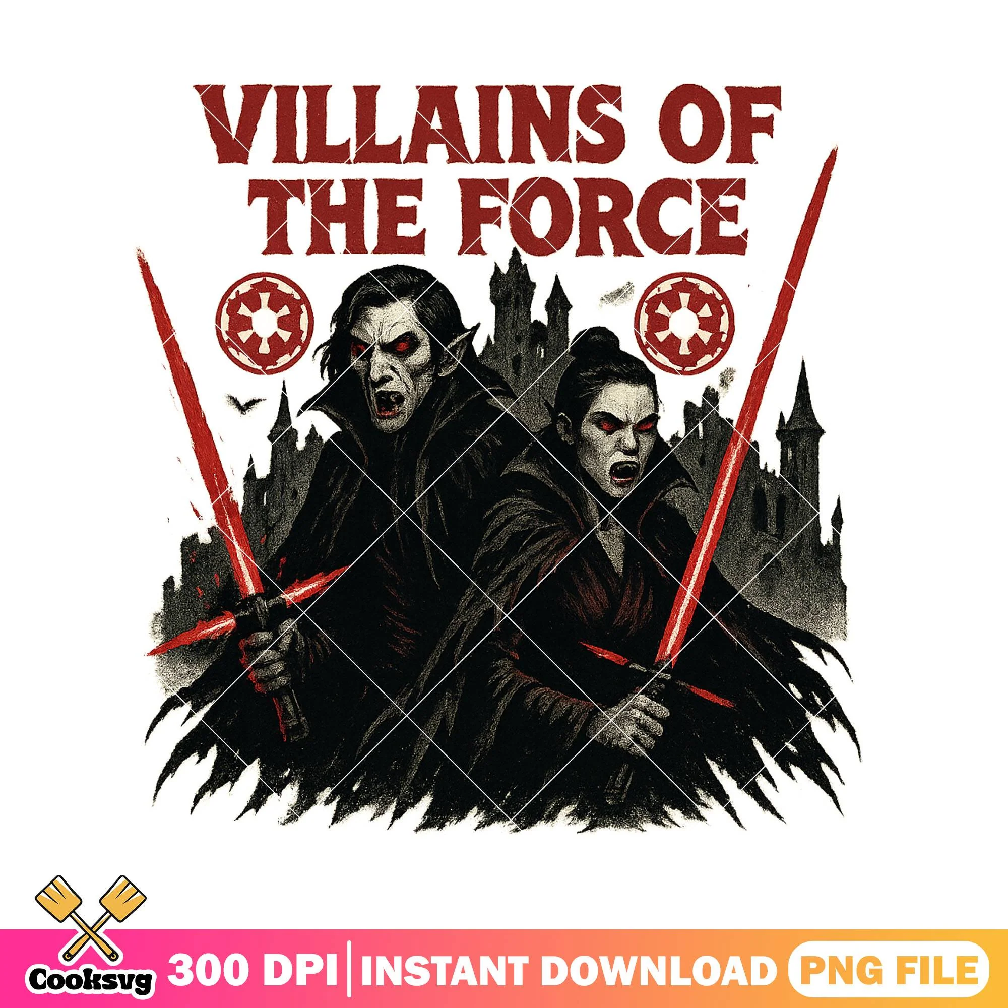 Villains of the force png, star wars movies png, spirt halloween png