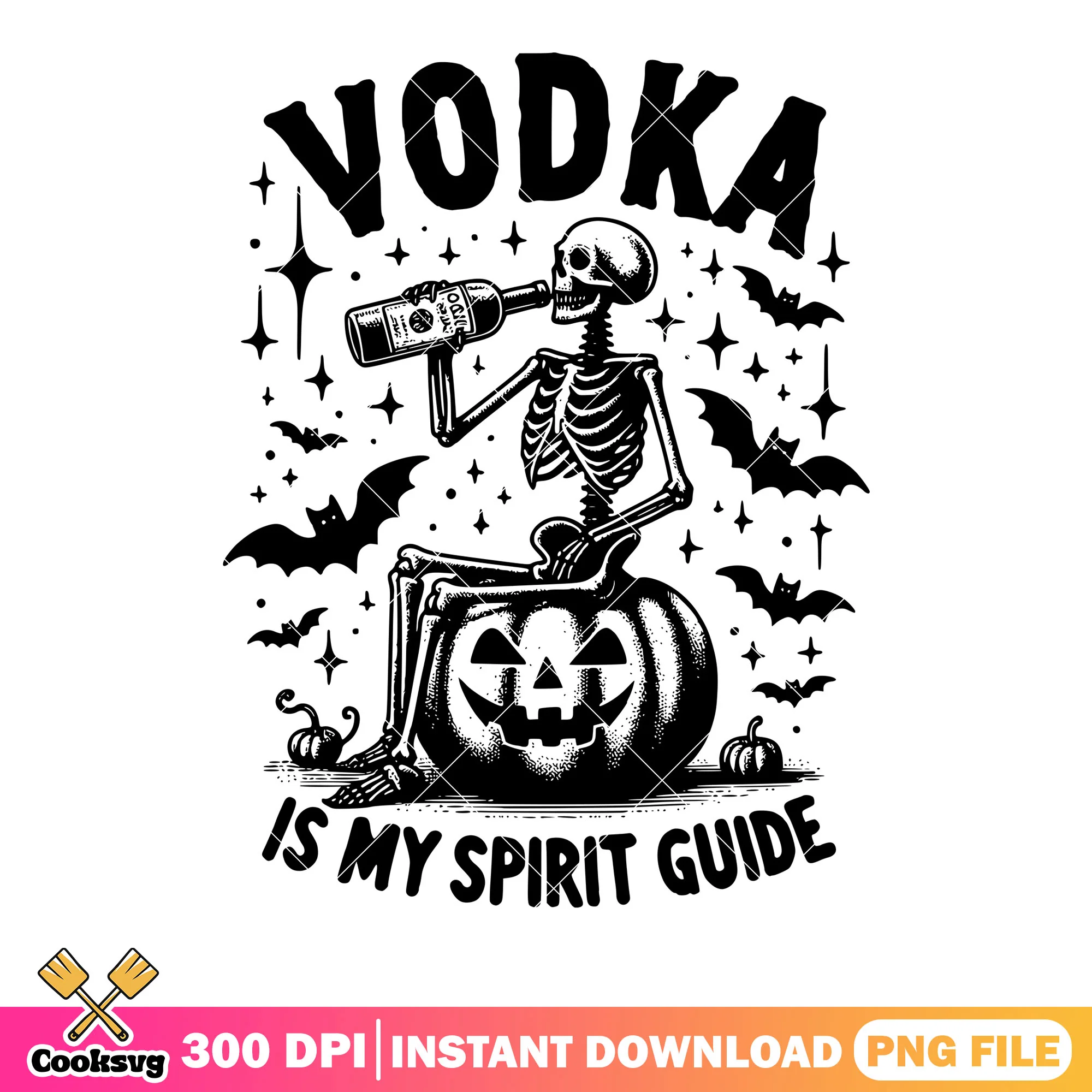 Vodka is my spirit guide png, jack o lantern png, halloween scary png