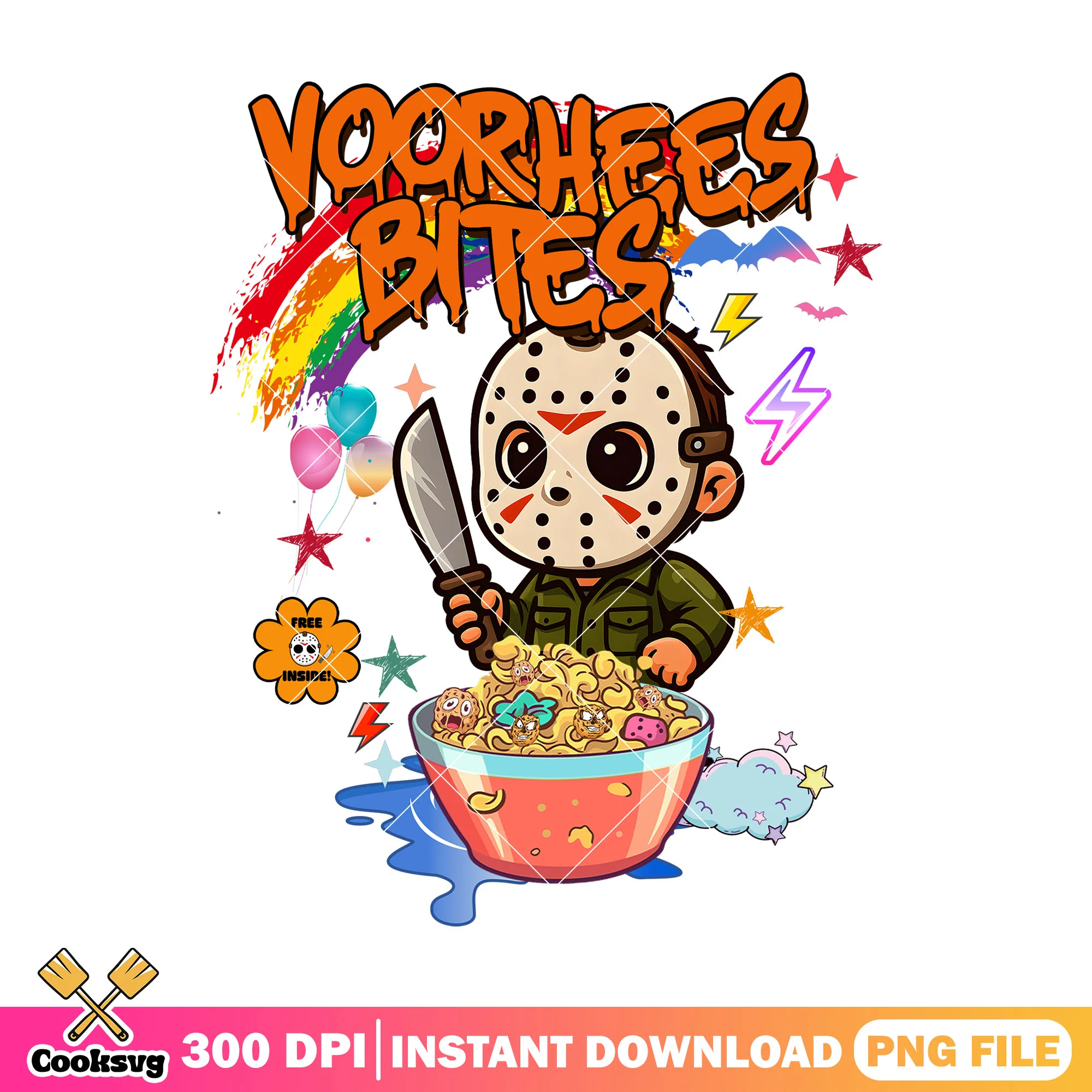 Voorhees bites chibi crunch png, Jason Voorhees png, horror movies png