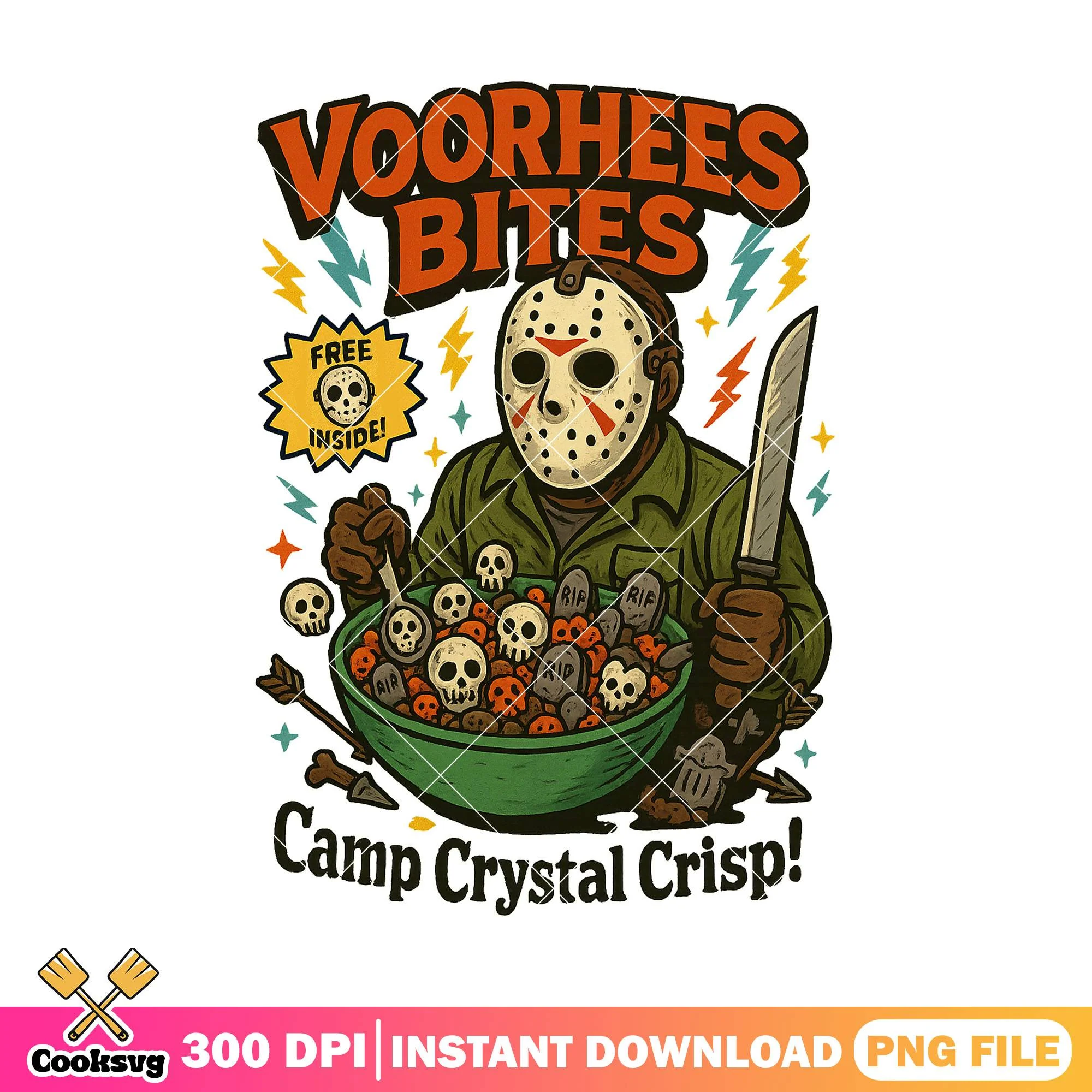 Voorhees bites design png, jason horror png, when is halloween png