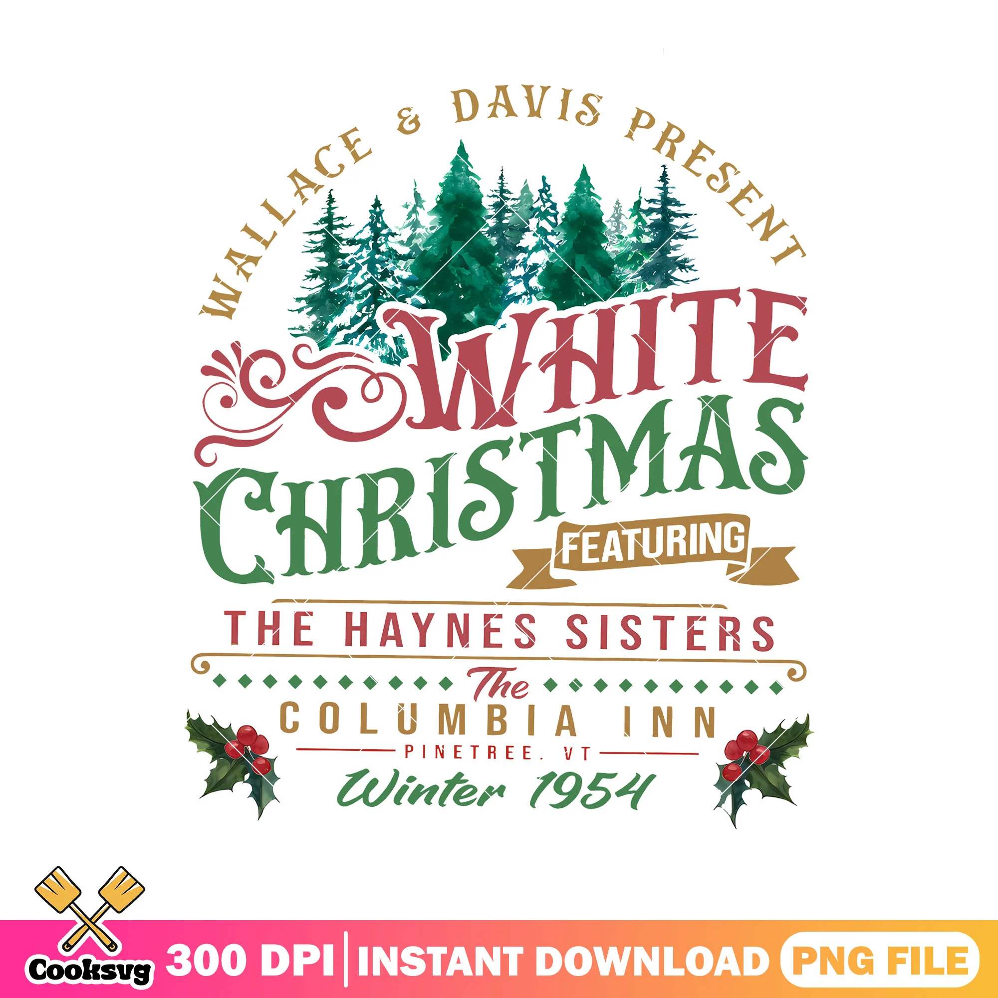 Wallace and davis present png, christmas tree png, christmas vibes png