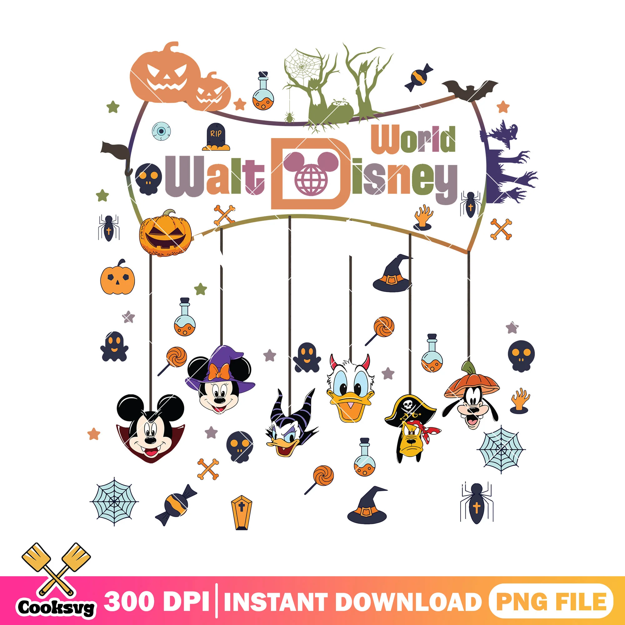 Walt disney spirit halloween png, halloween town png, disney plus png