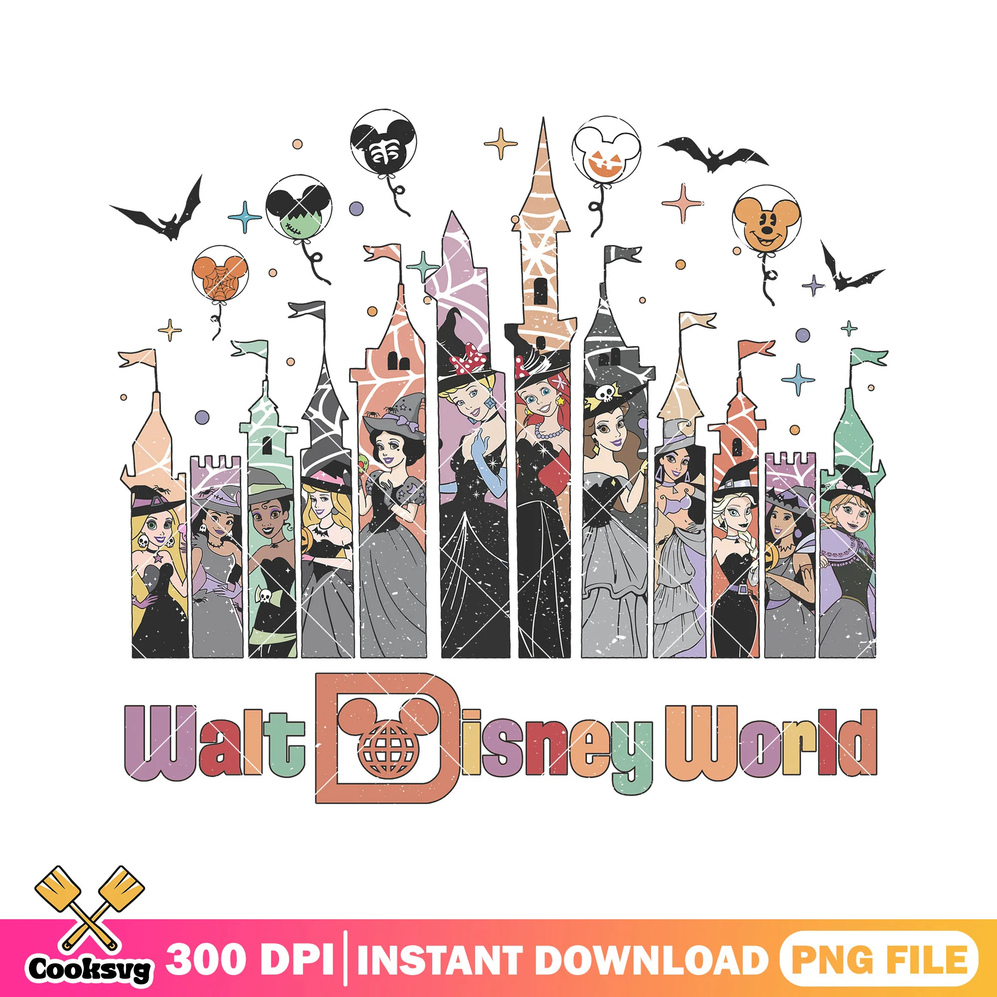 Walt disney world art png, disney princess png, disney friends png