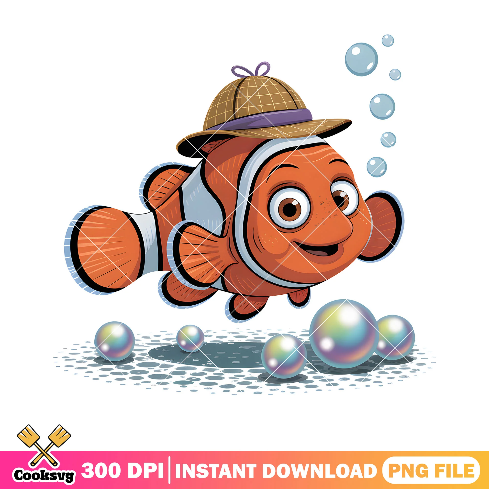 Weird marlin detective png, clownfish marlin png, finding nemo png