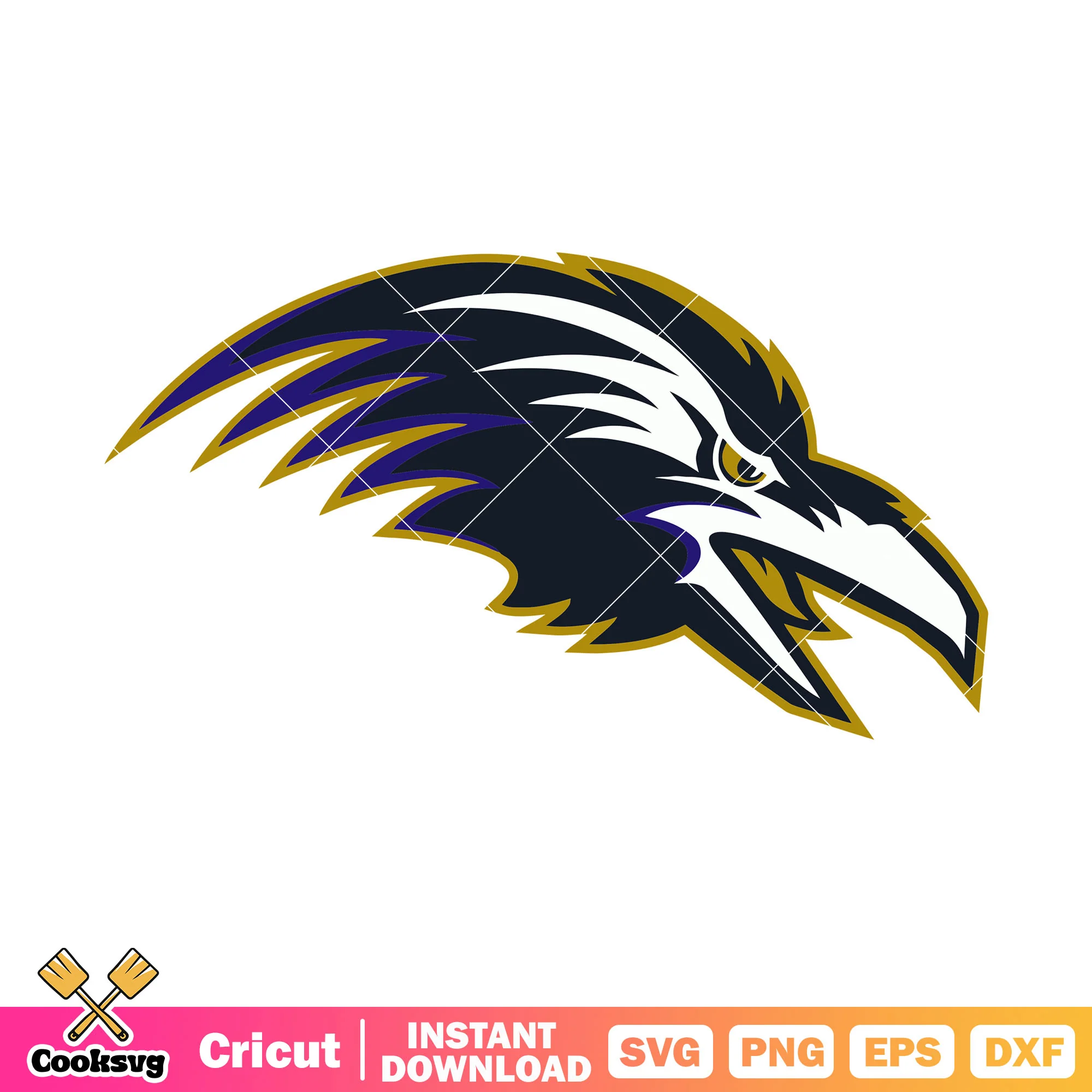 White and blue falcon svg. baltimore ravens svg, afc north svg