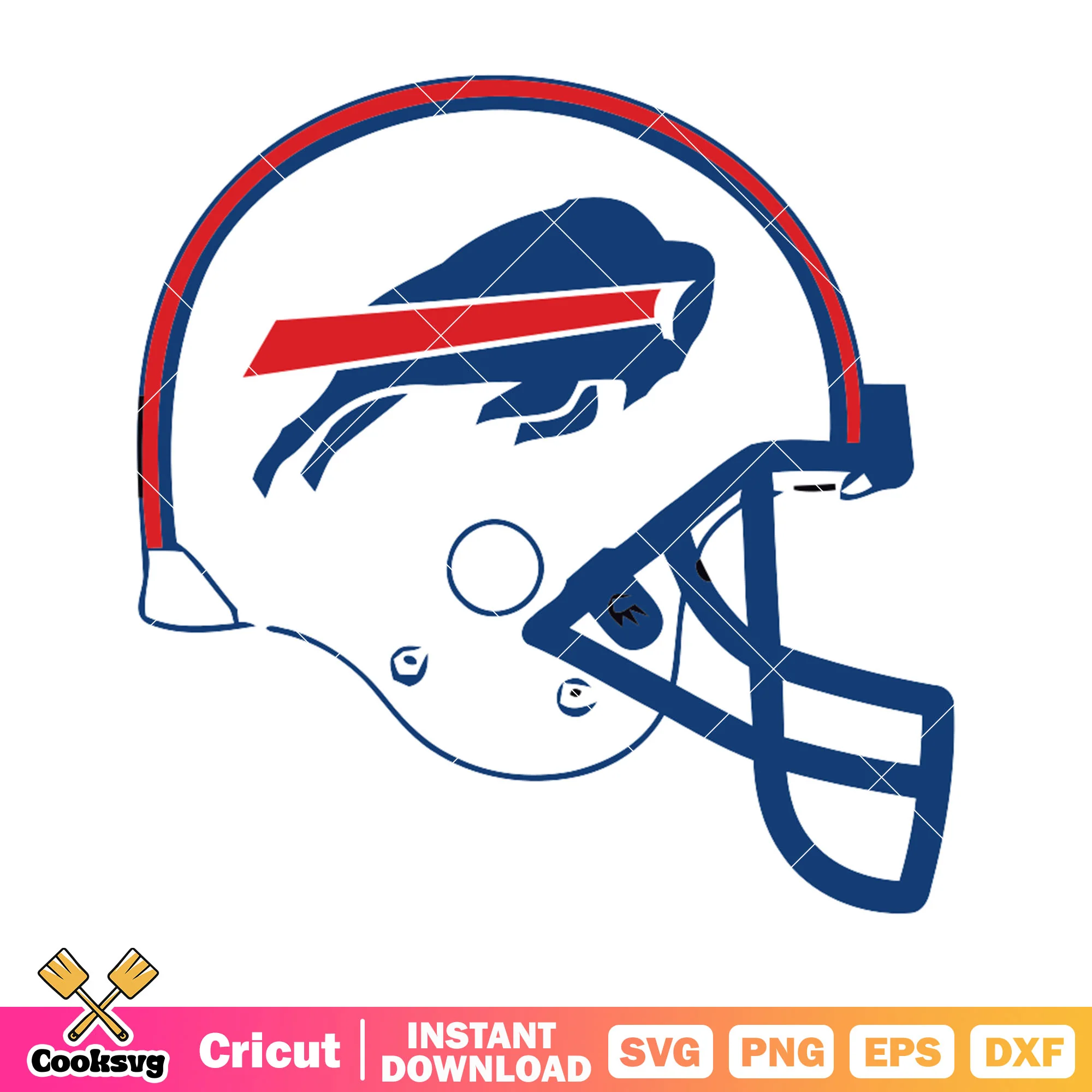 White helmet buffalo svg, nfl logo svg, buffalo bills svg