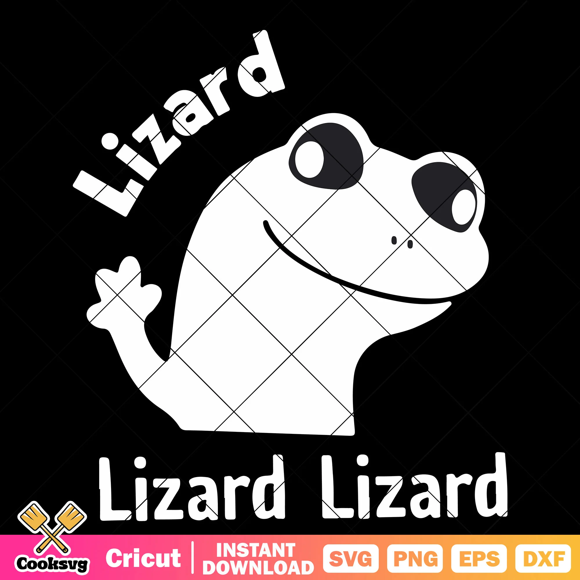 White lizard funny svg, lizard lizard lizard svg, lizard button svg