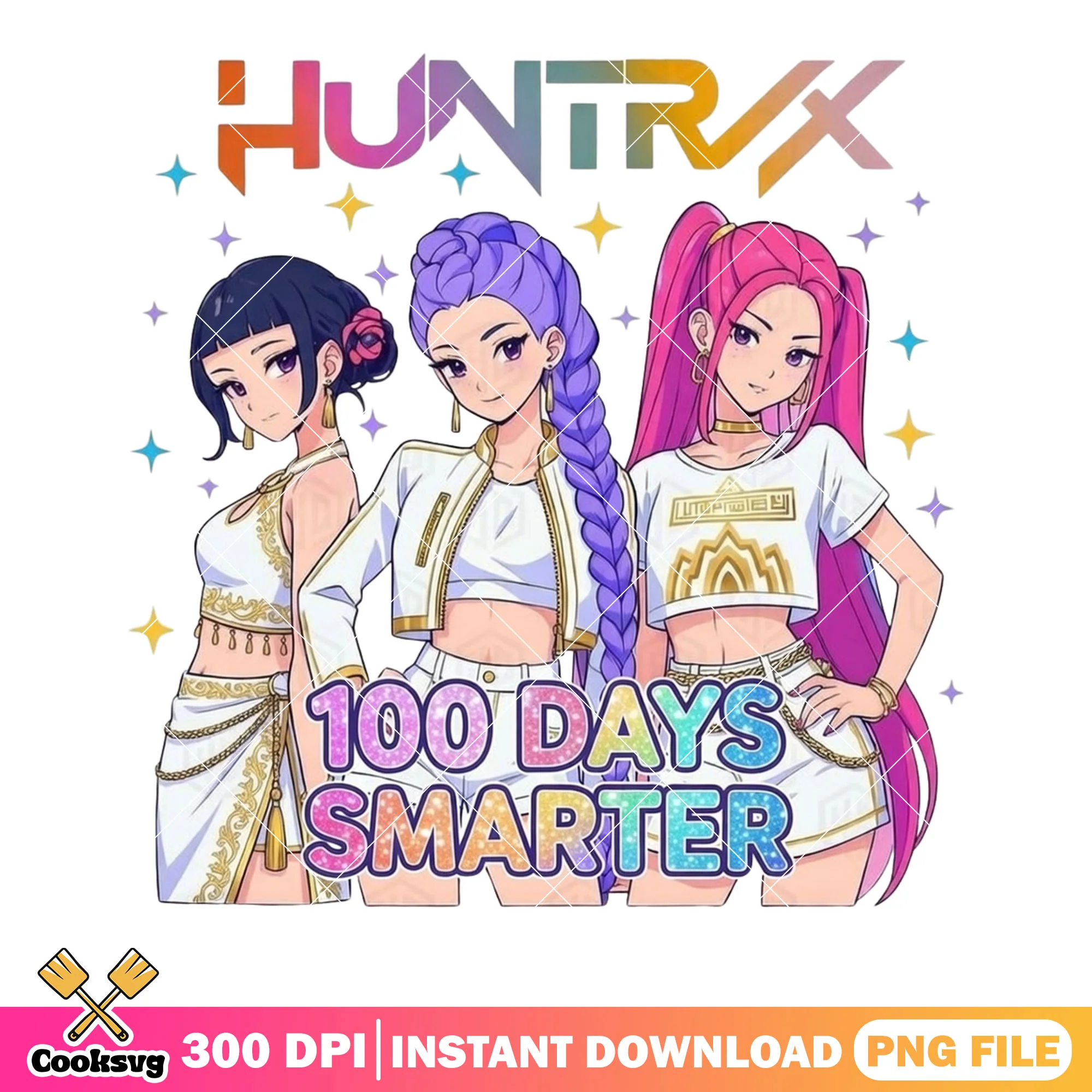 White smarter kpop hunter png, kpop demon hunter png, 100 smarter png